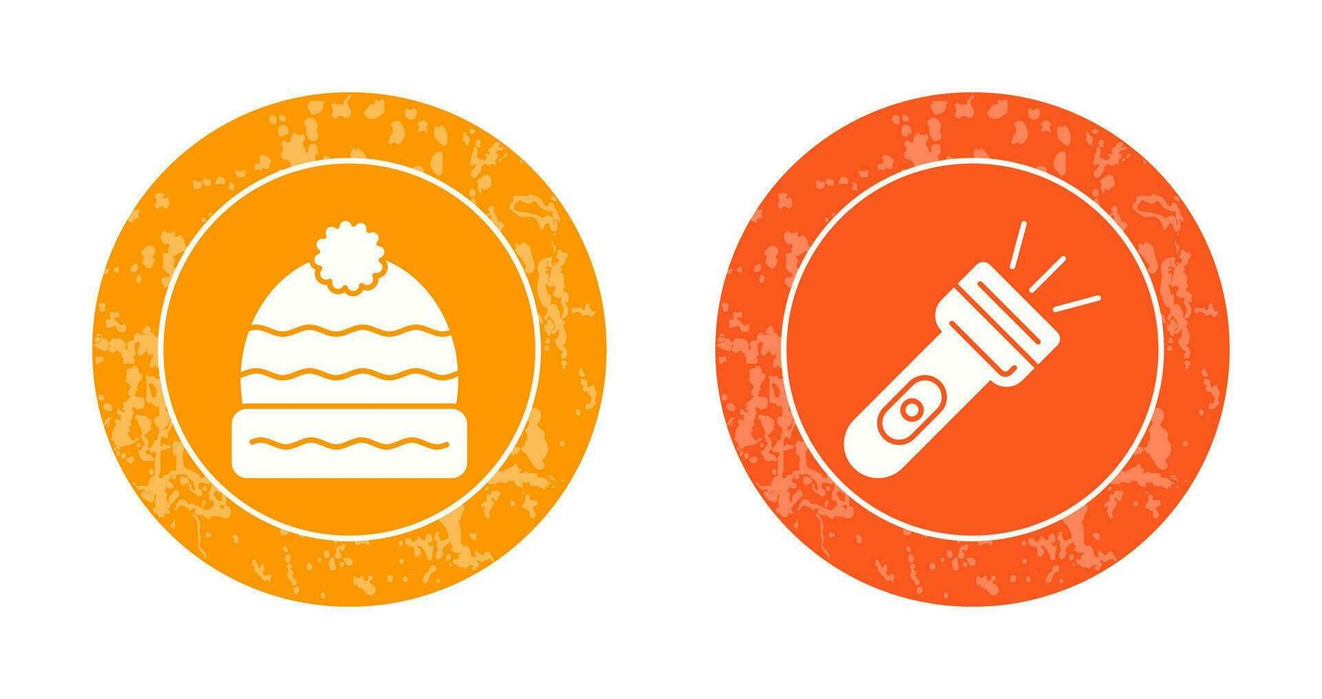 Winter Hat and Flash Light Icon vector