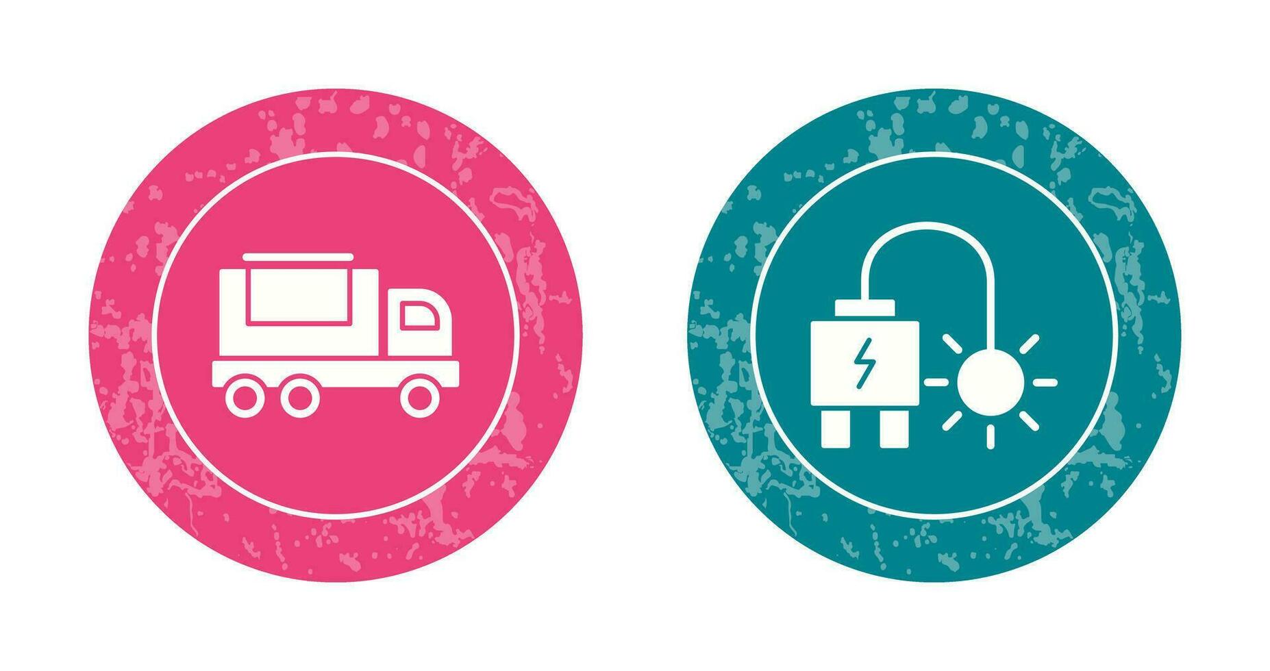 Cargo Truck and Plug Icon vector