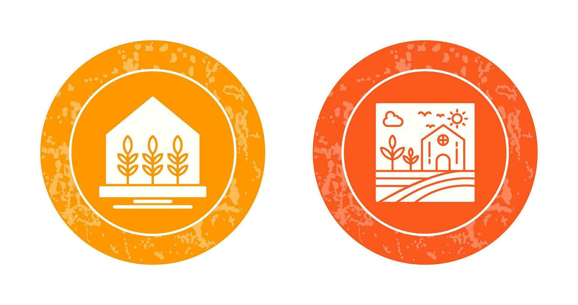 Farm House and Nature Icon vector