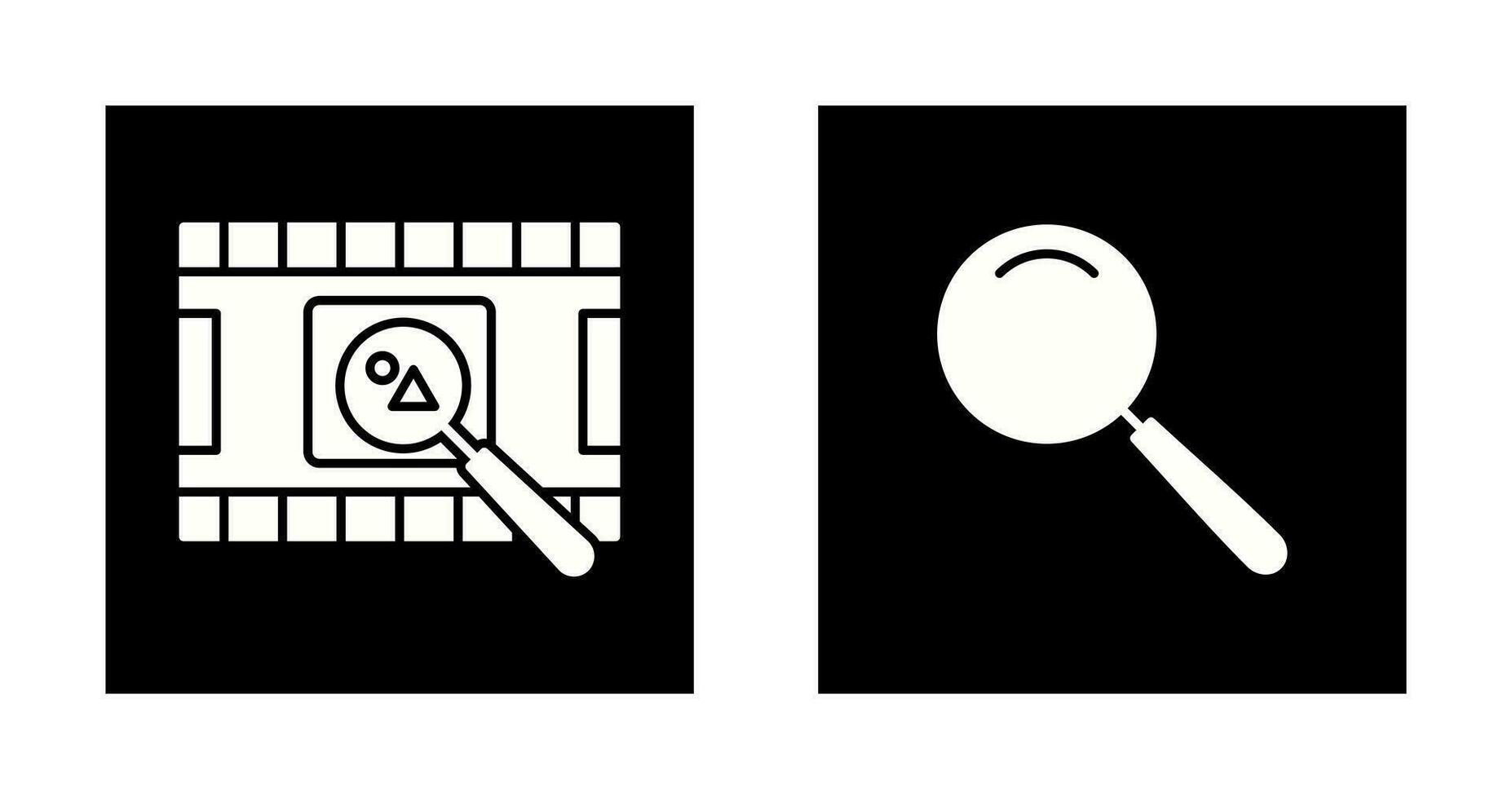 find pictures and magnifier Icon vector