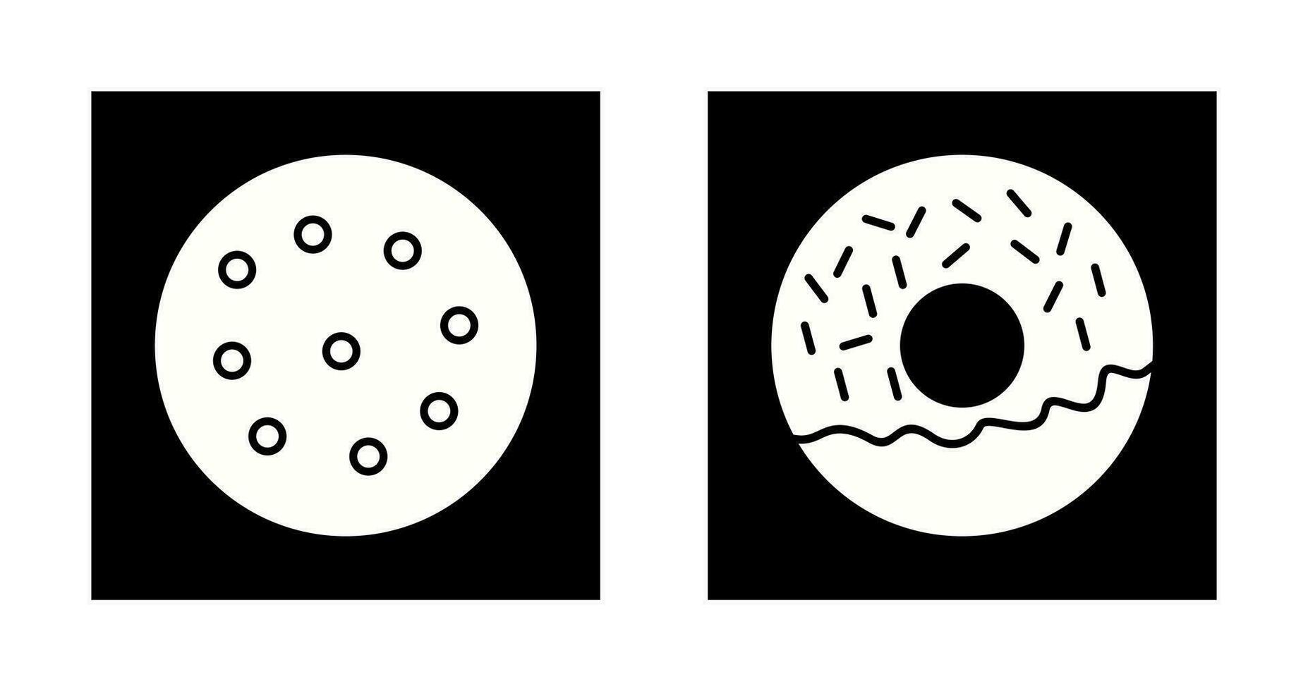 cookie and doughnut Icon vector