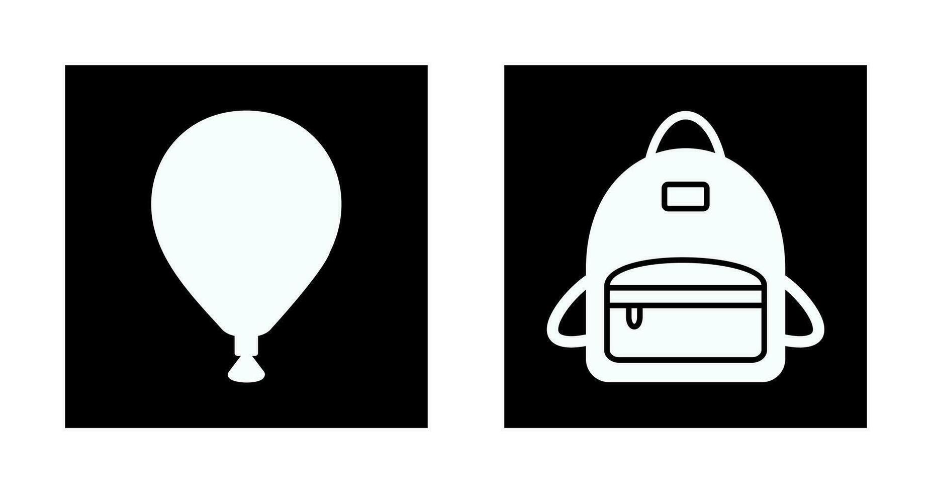 balloon and bag pack Icon vector