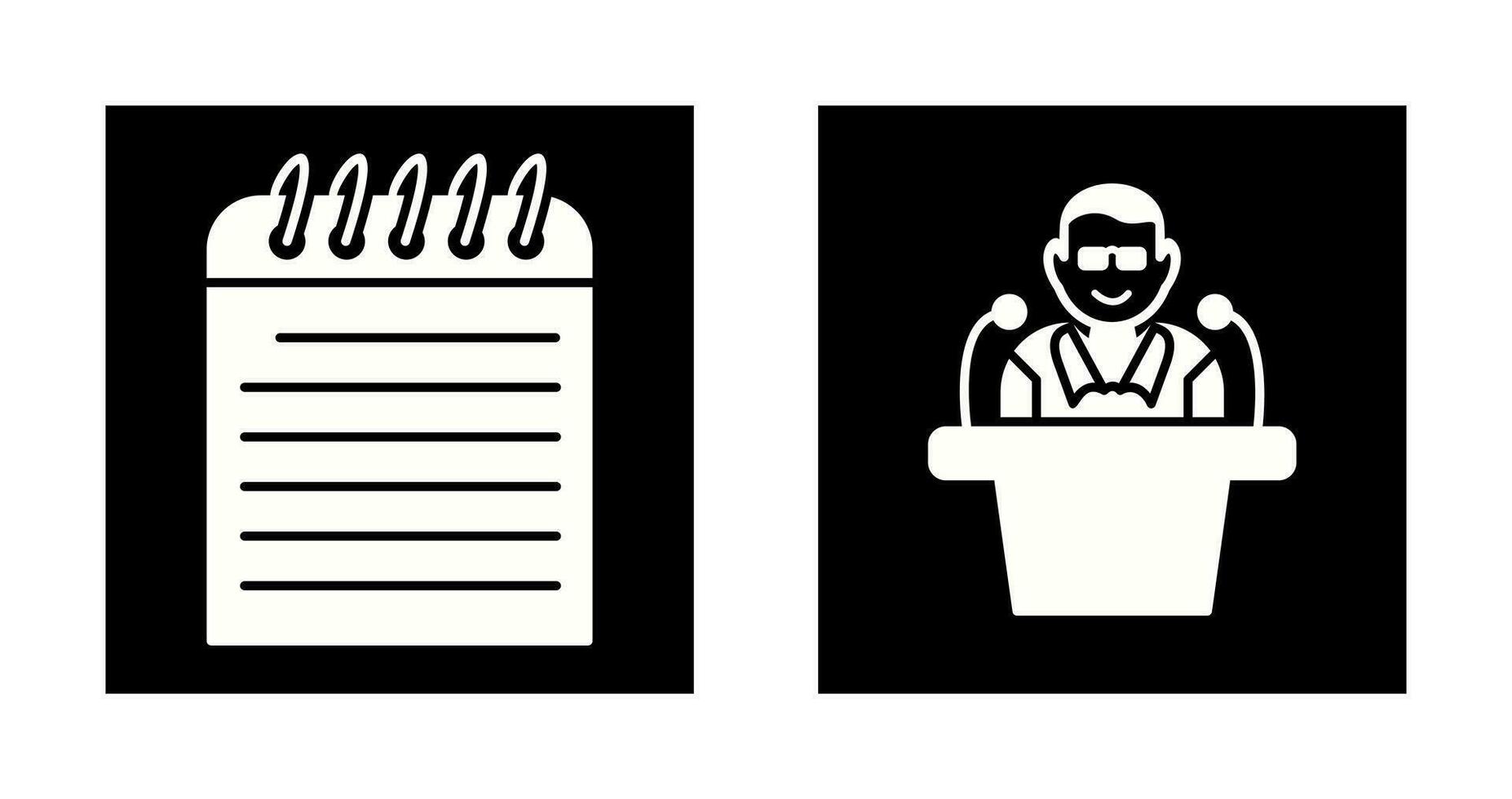 Note and Lecture Icon vector