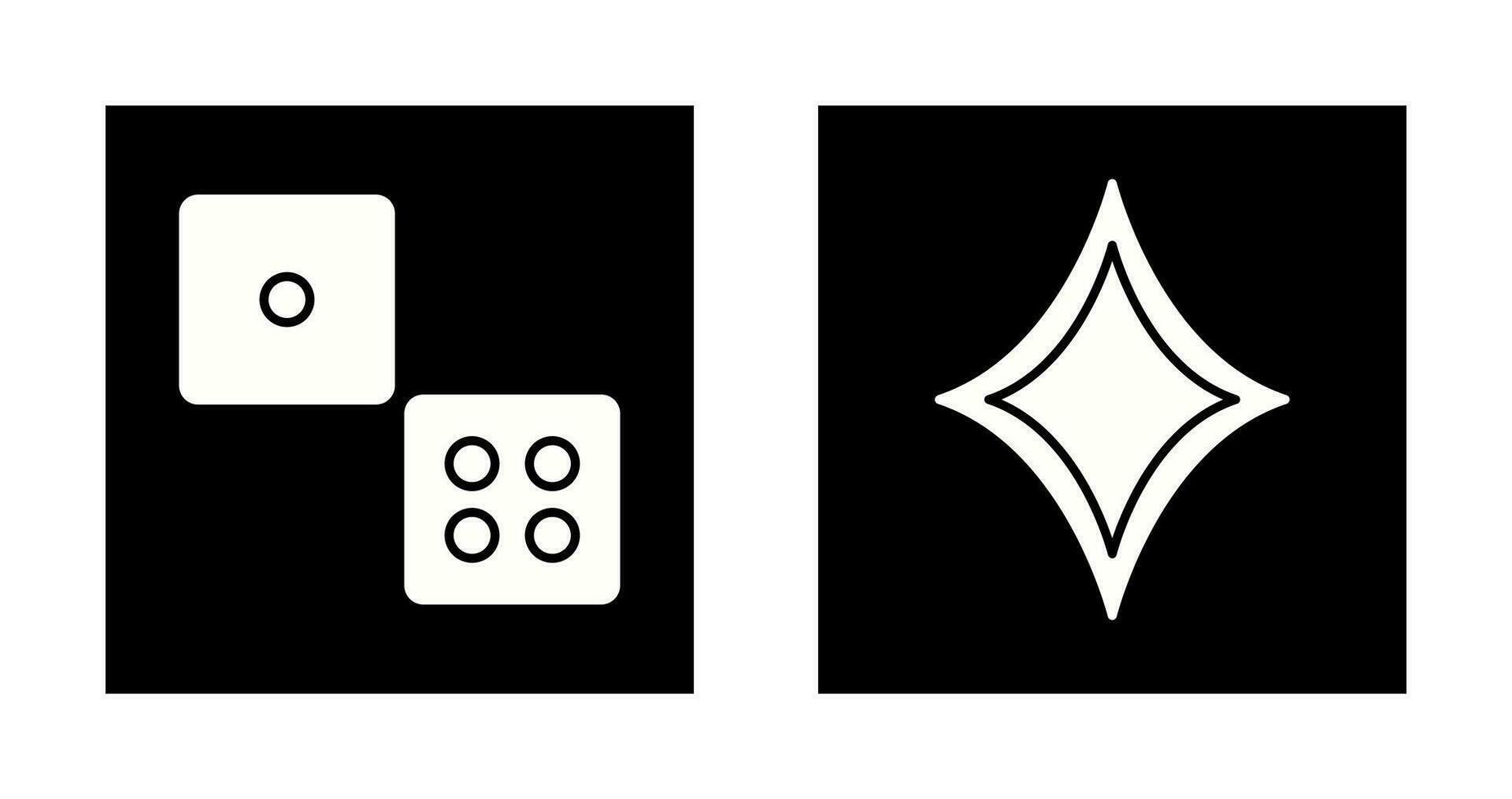 dice and diamond and  Icon vector