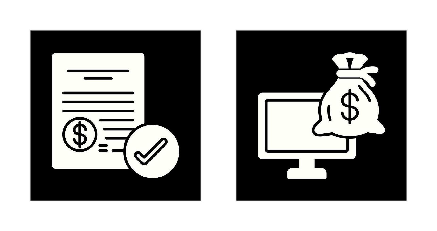 Paid and Online Loan Icon vector