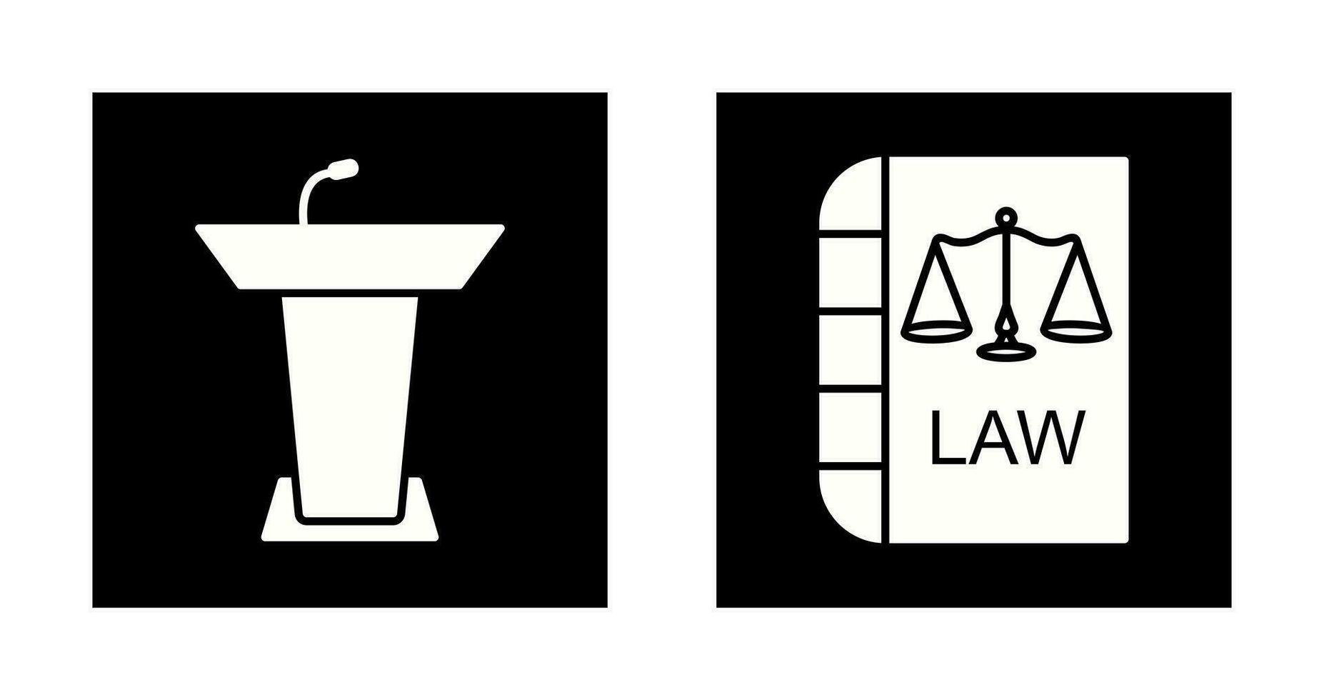 Podium and Law Icon vector