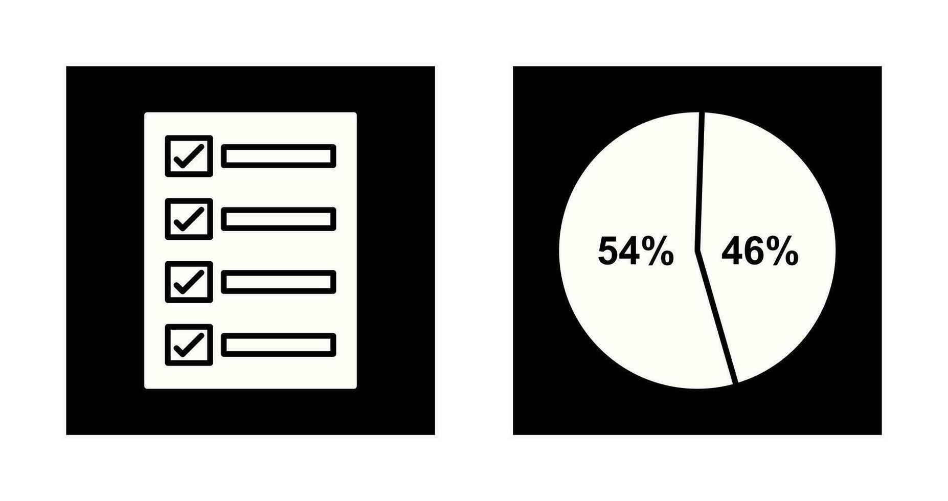 Filling Ballot Paper and diagram Icon vector