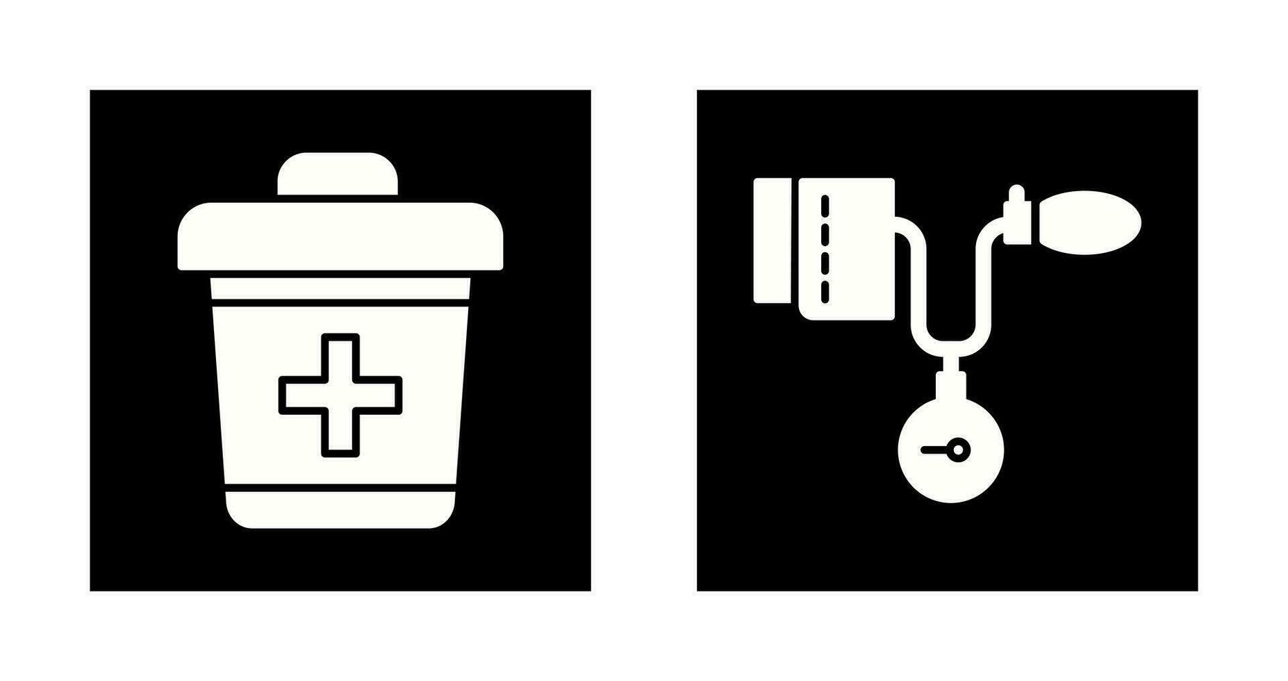 Dustbin and Blood Icon vector