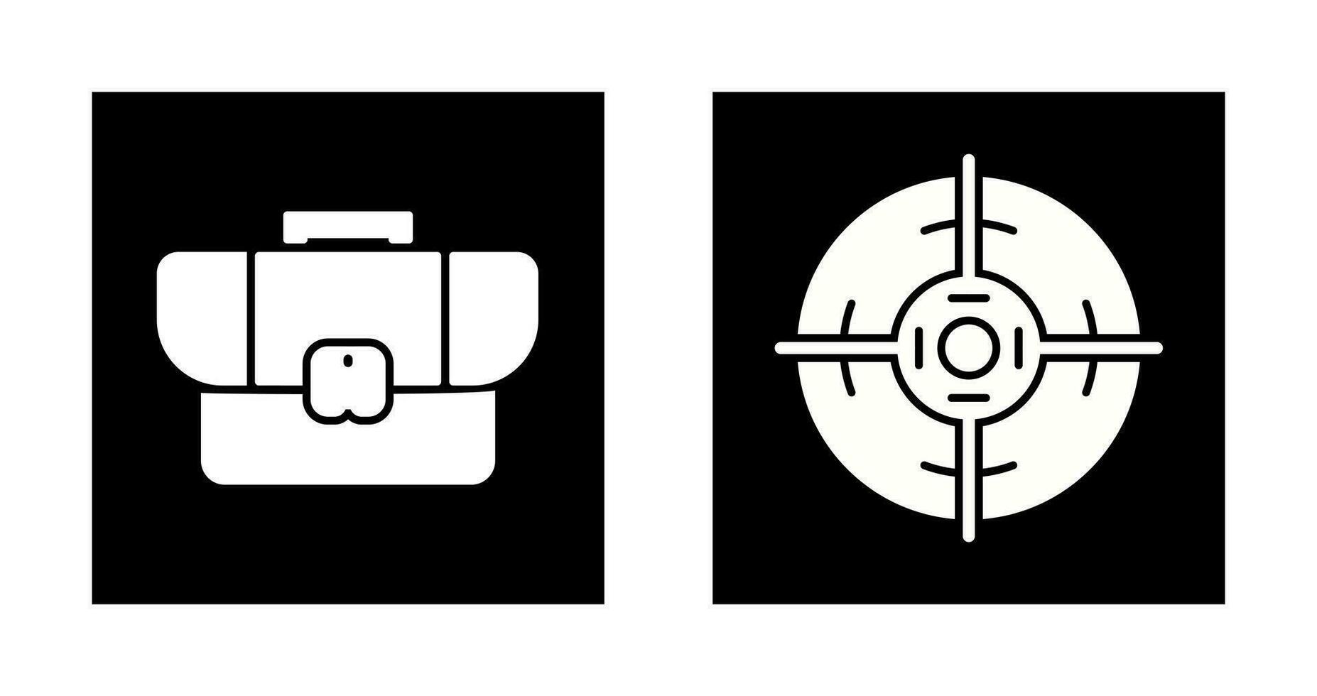 Briefcase and Target Icon vector