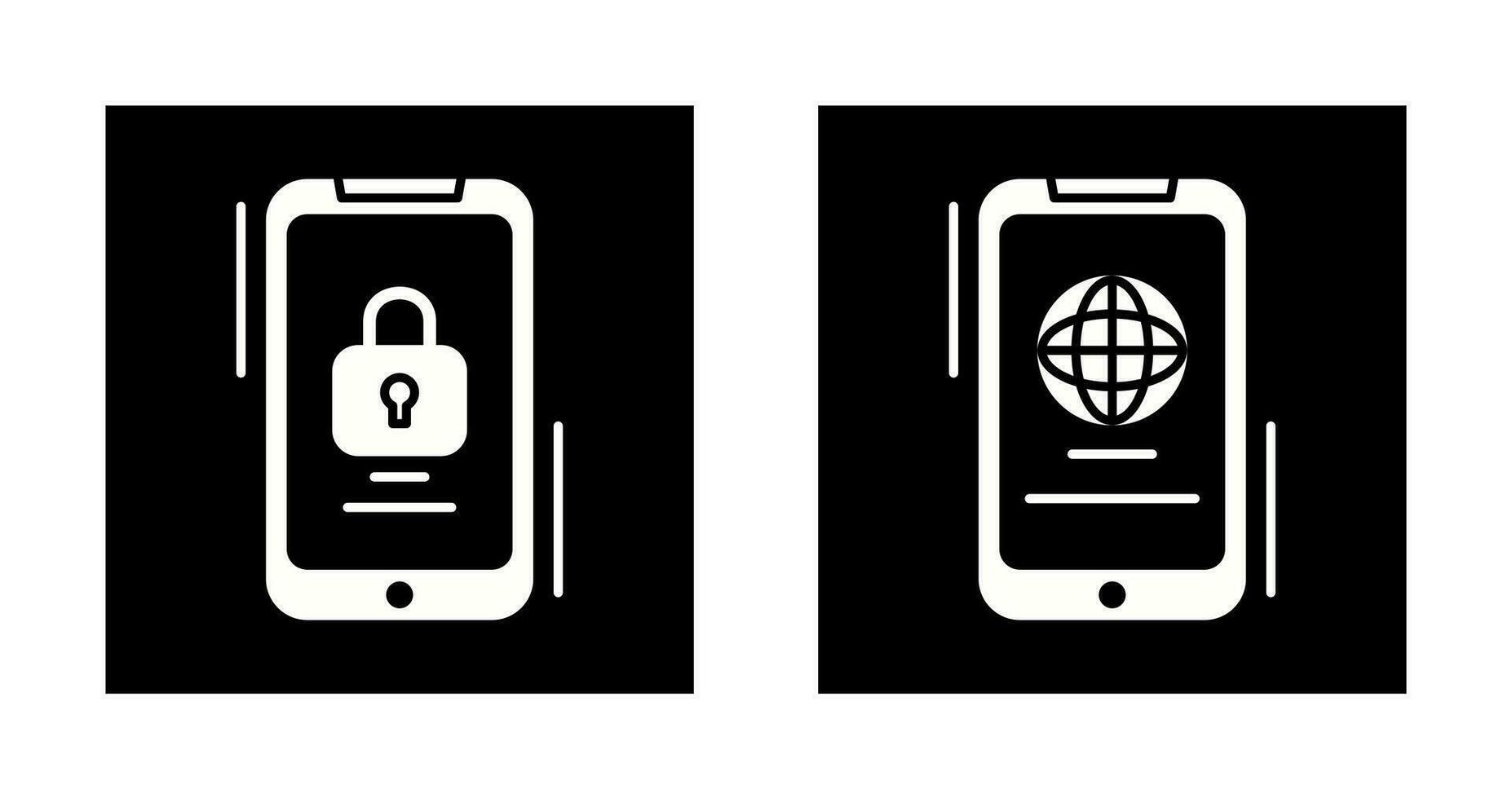 Browser and Lock Icon vector