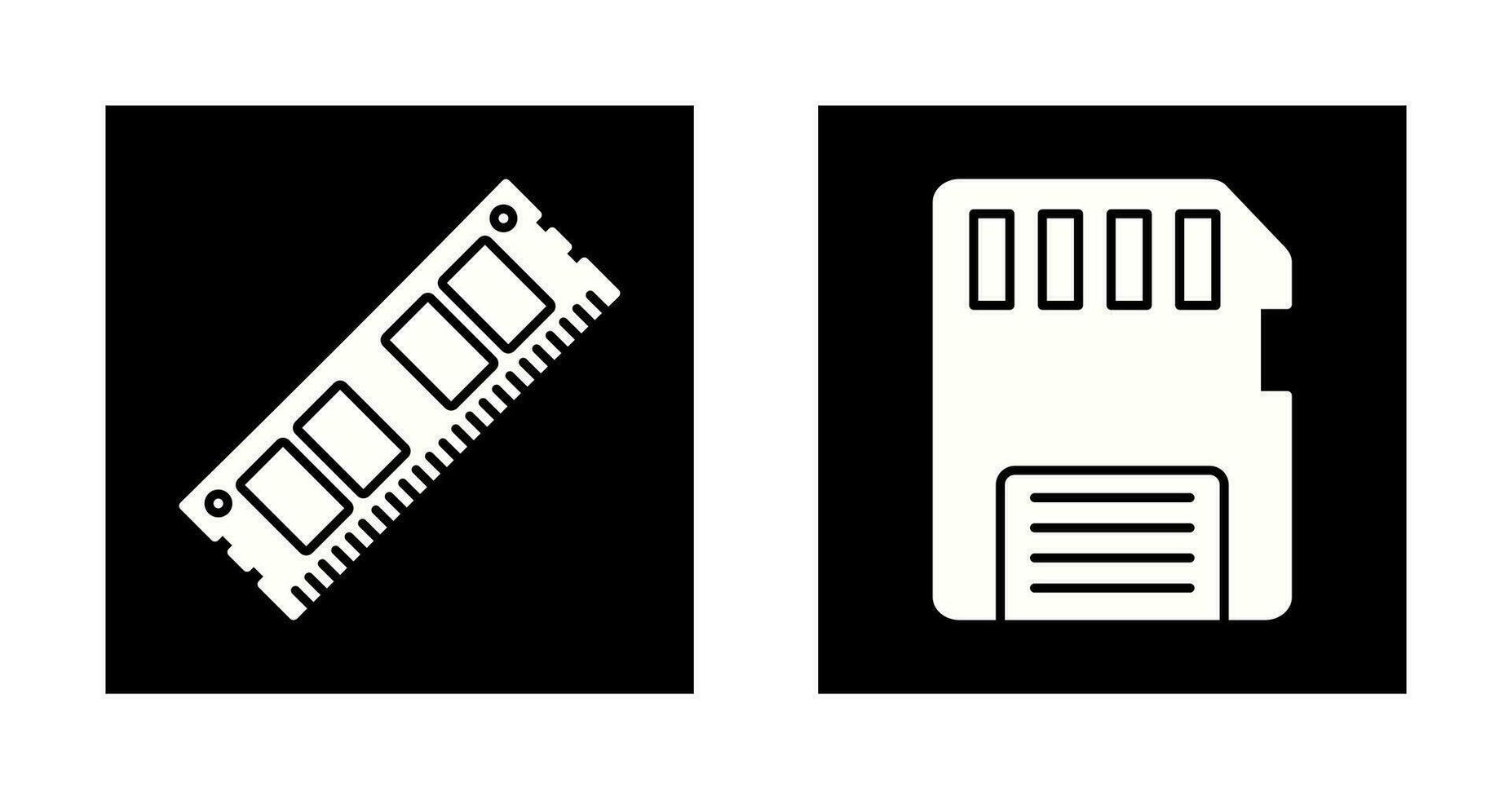 Ram and Memory Card Icon vector