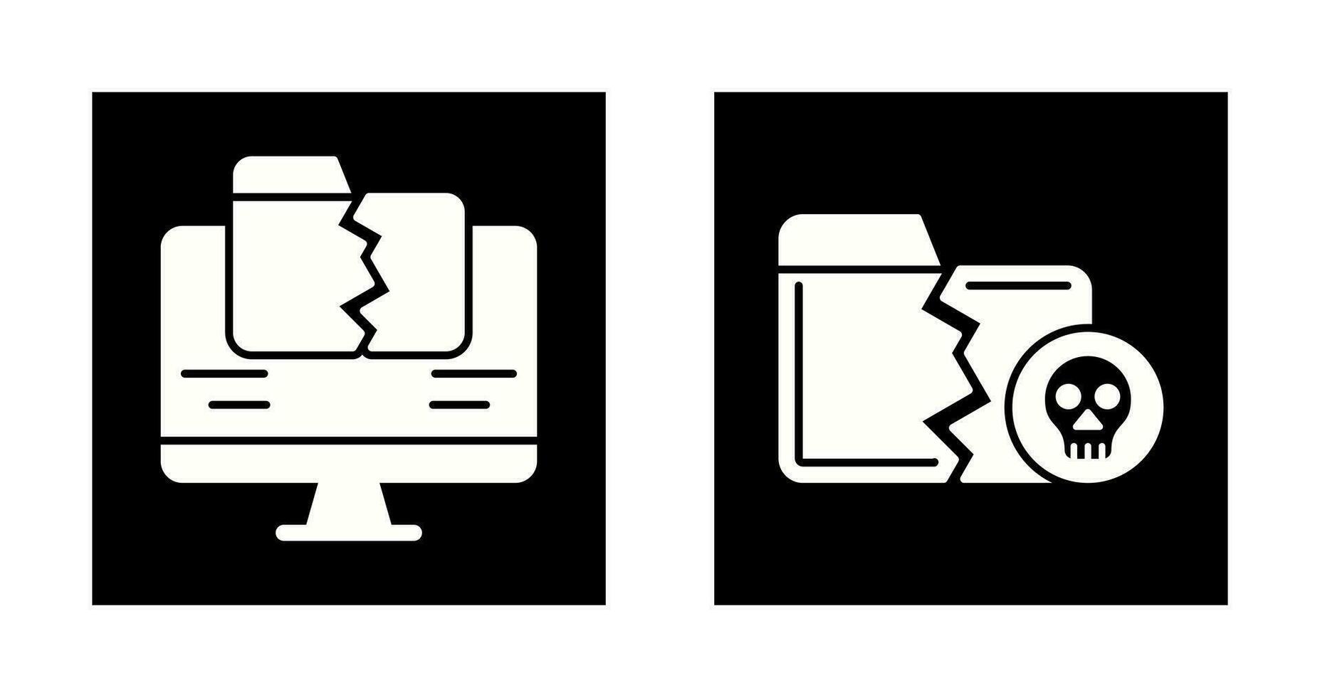 Data Loss and Infected Icon vector