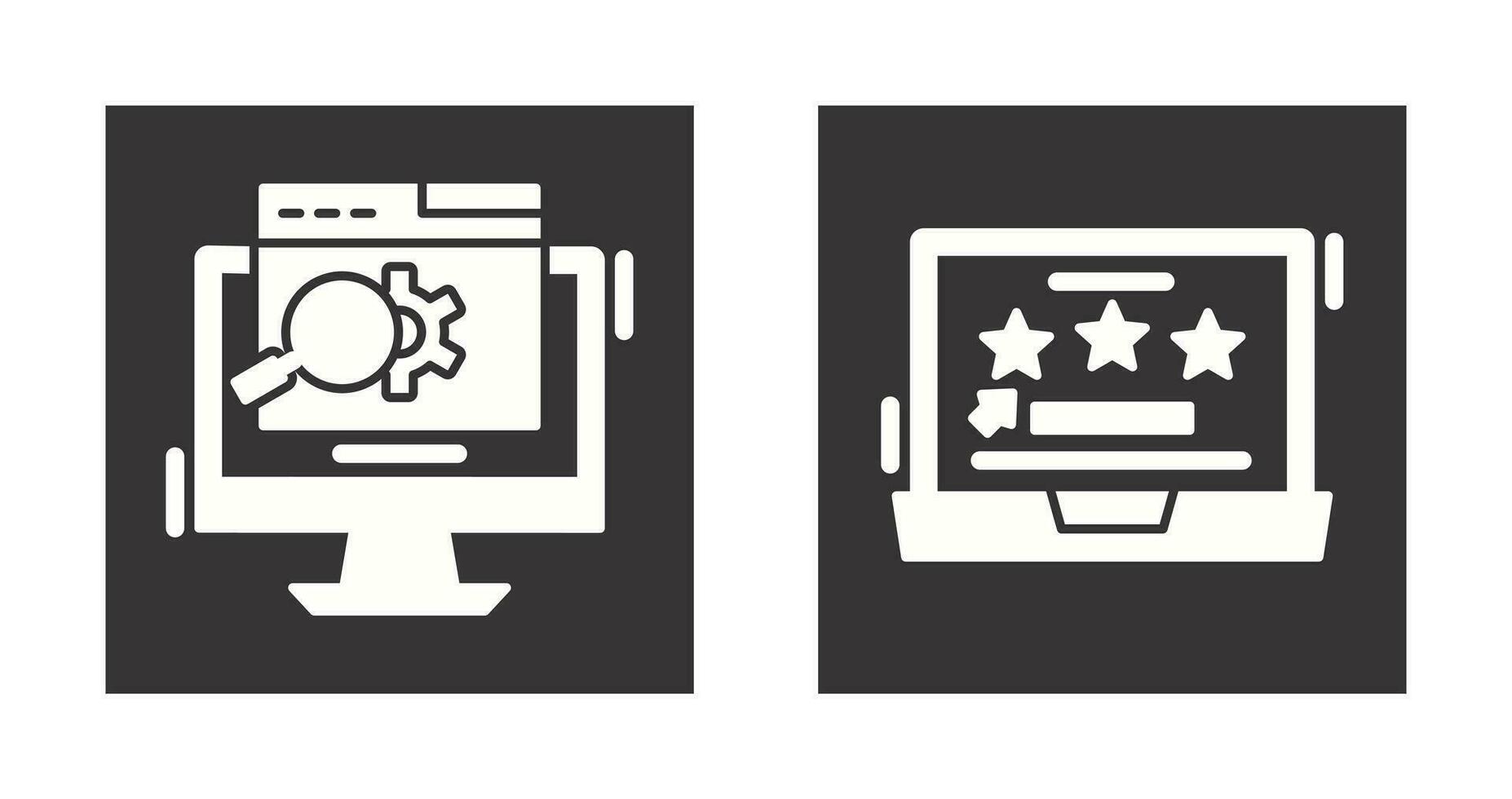 Search Engine and Rating Icon vector