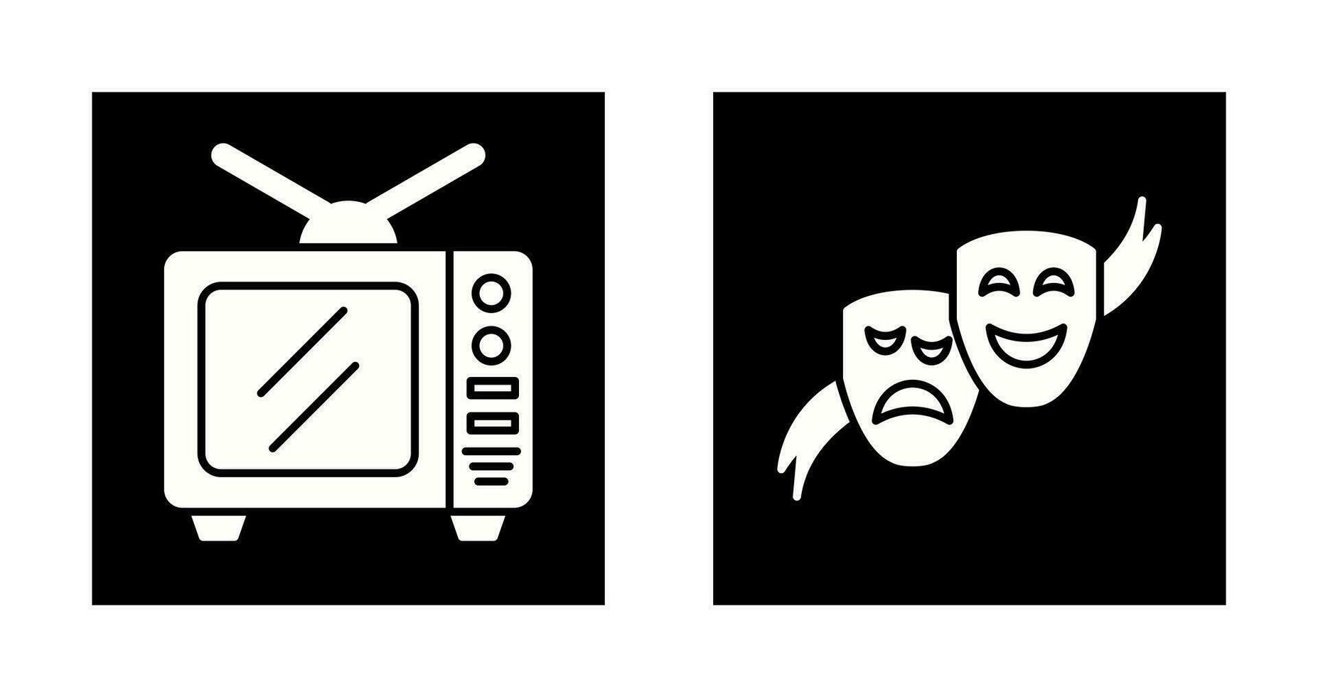 Tv and Theater Masks Icon vector