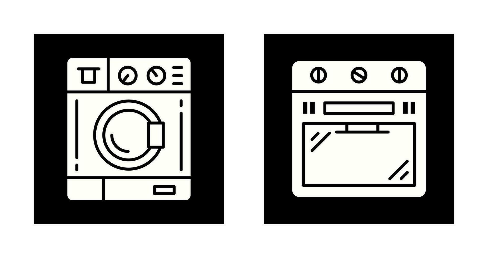 Washing Machine and Stove Icon vector