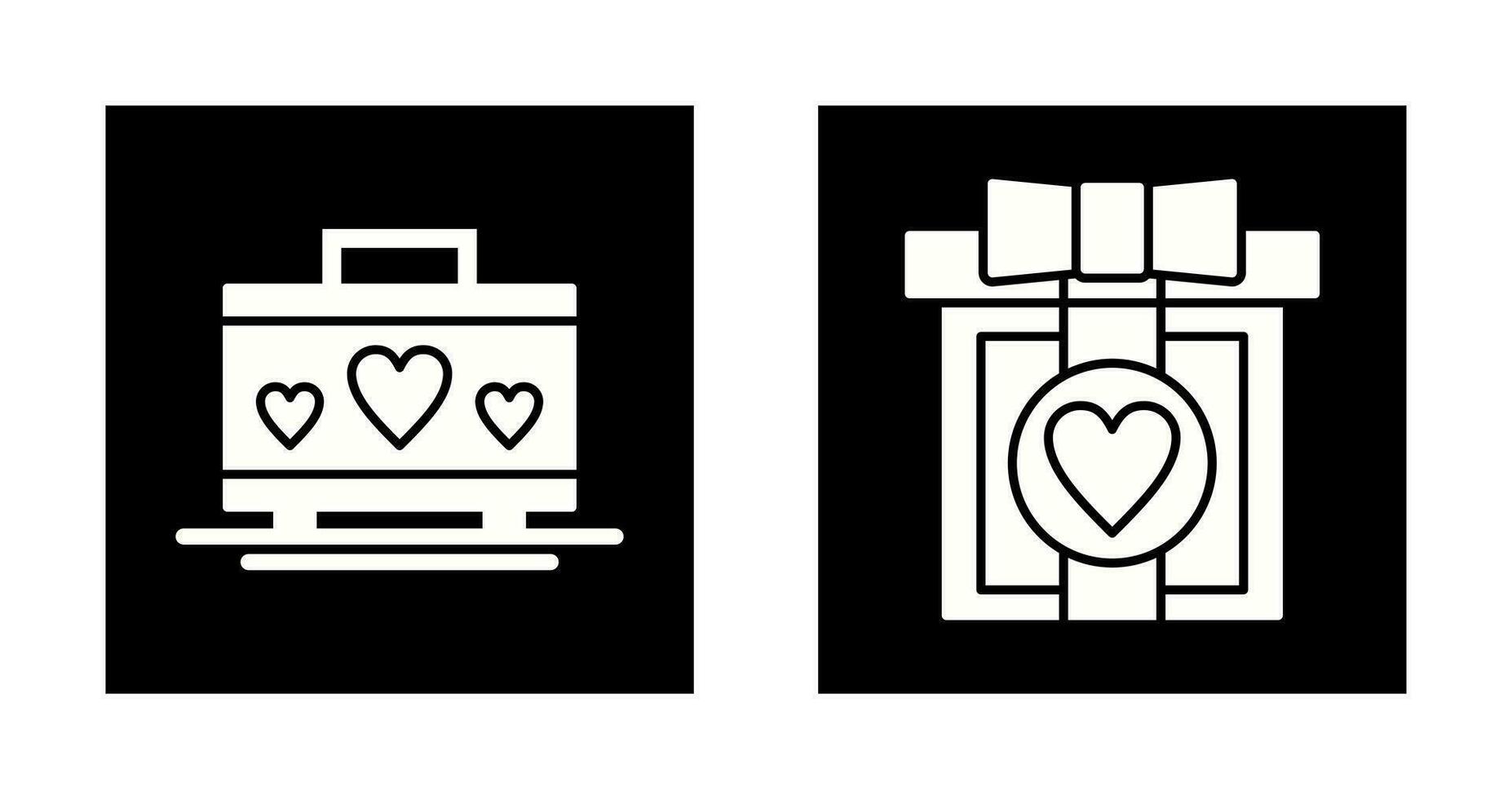 Suitcase and Gift Box Icon vector