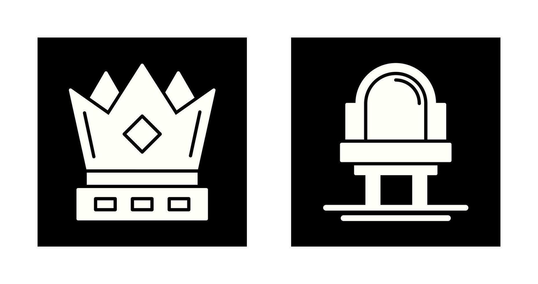Crown and Mirror Icon vector