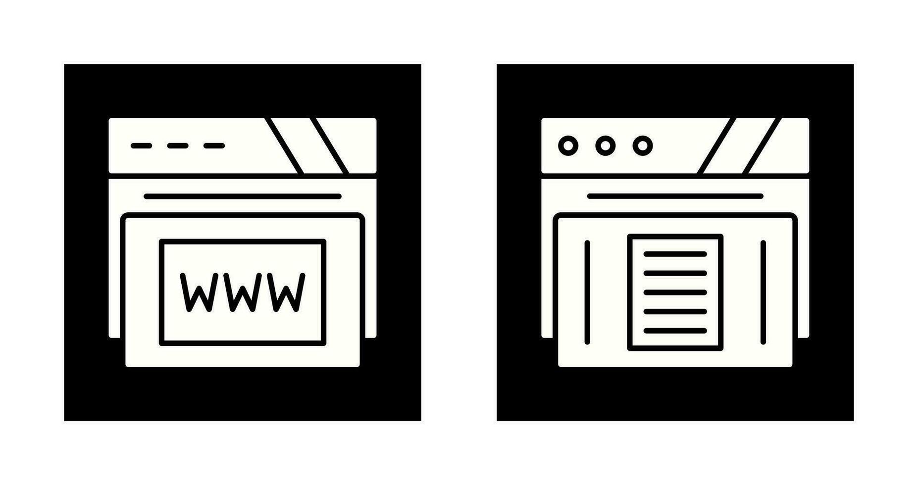 Www and Paper Icon vector