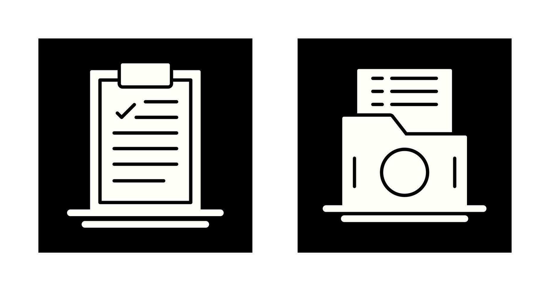 Clipboard and List Folder Icon vector
