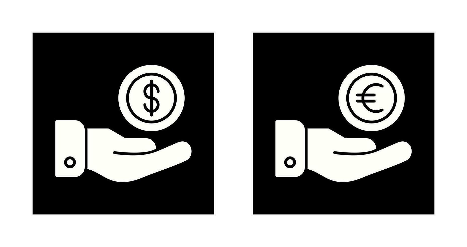 Dollar and Euro Icon vector