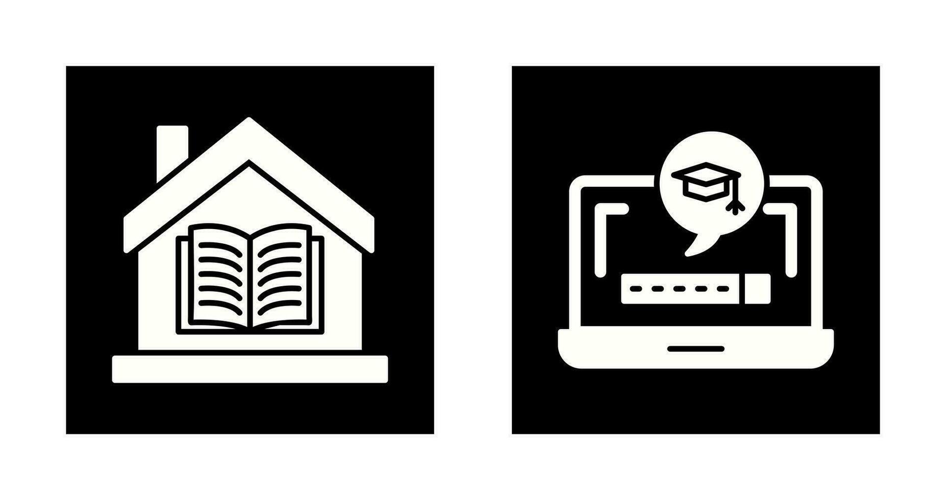 Digital Learning and Homeschooling Icon vector