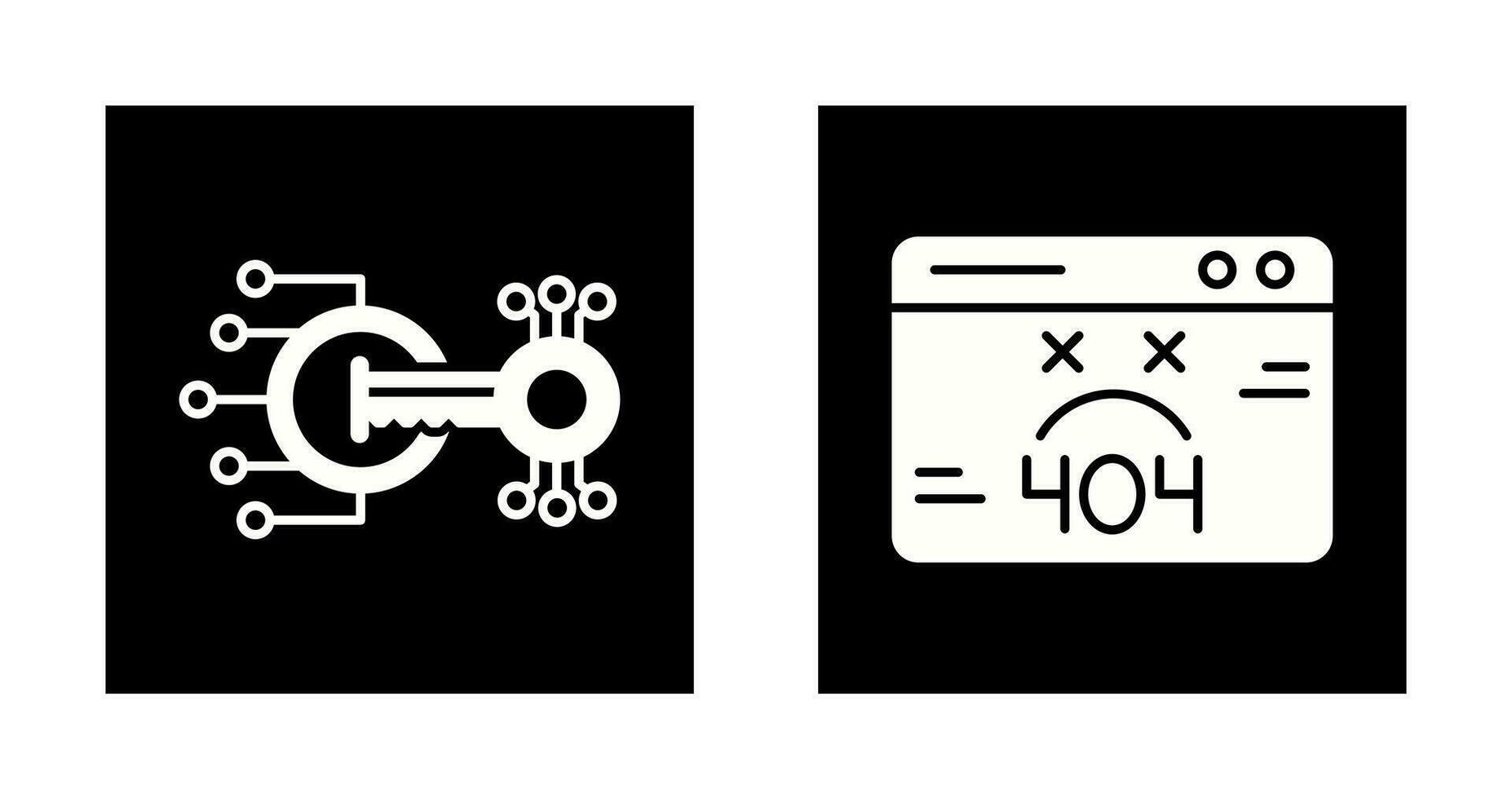 Encryption and 404 Error Icon vector