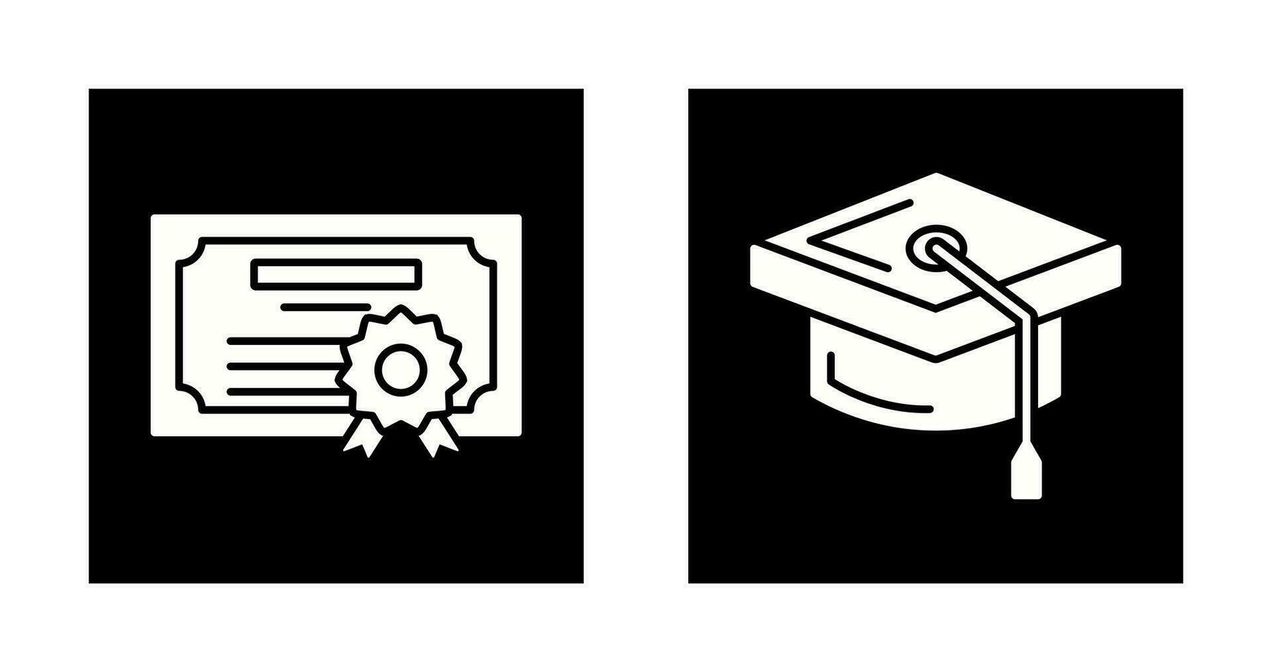 Diploma and Cap Icon vector