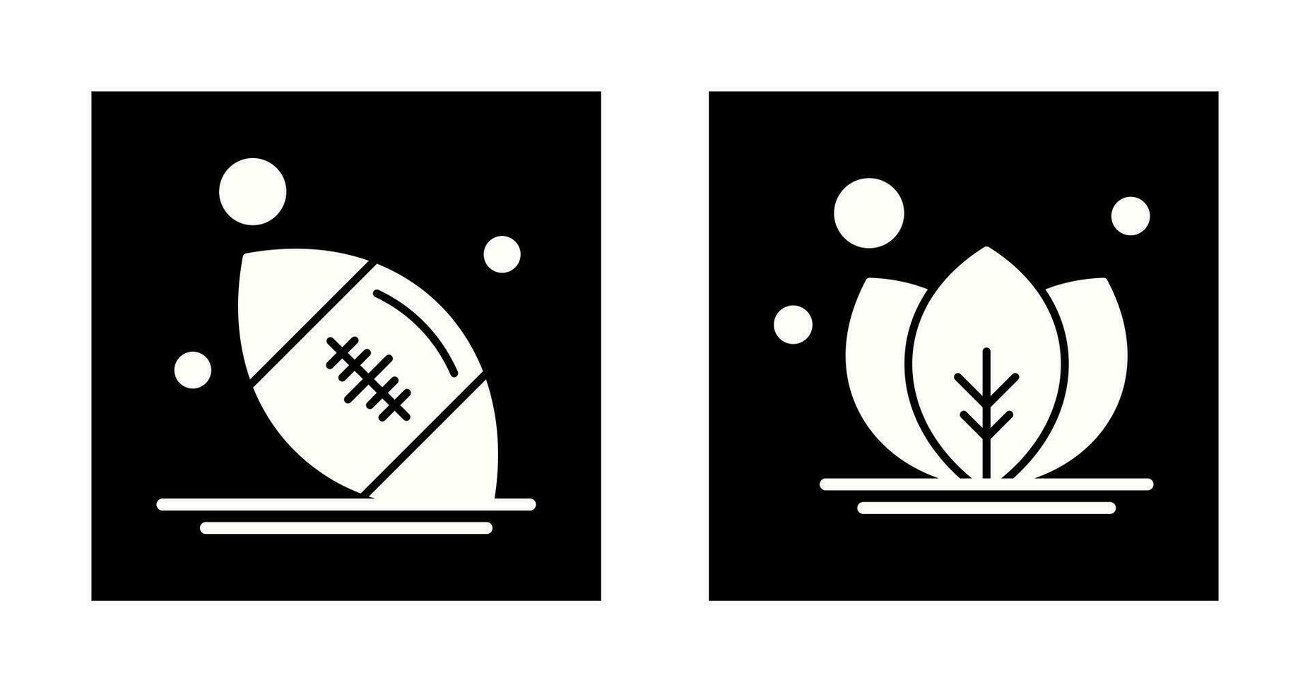 Rugby and Leaf Icon vector