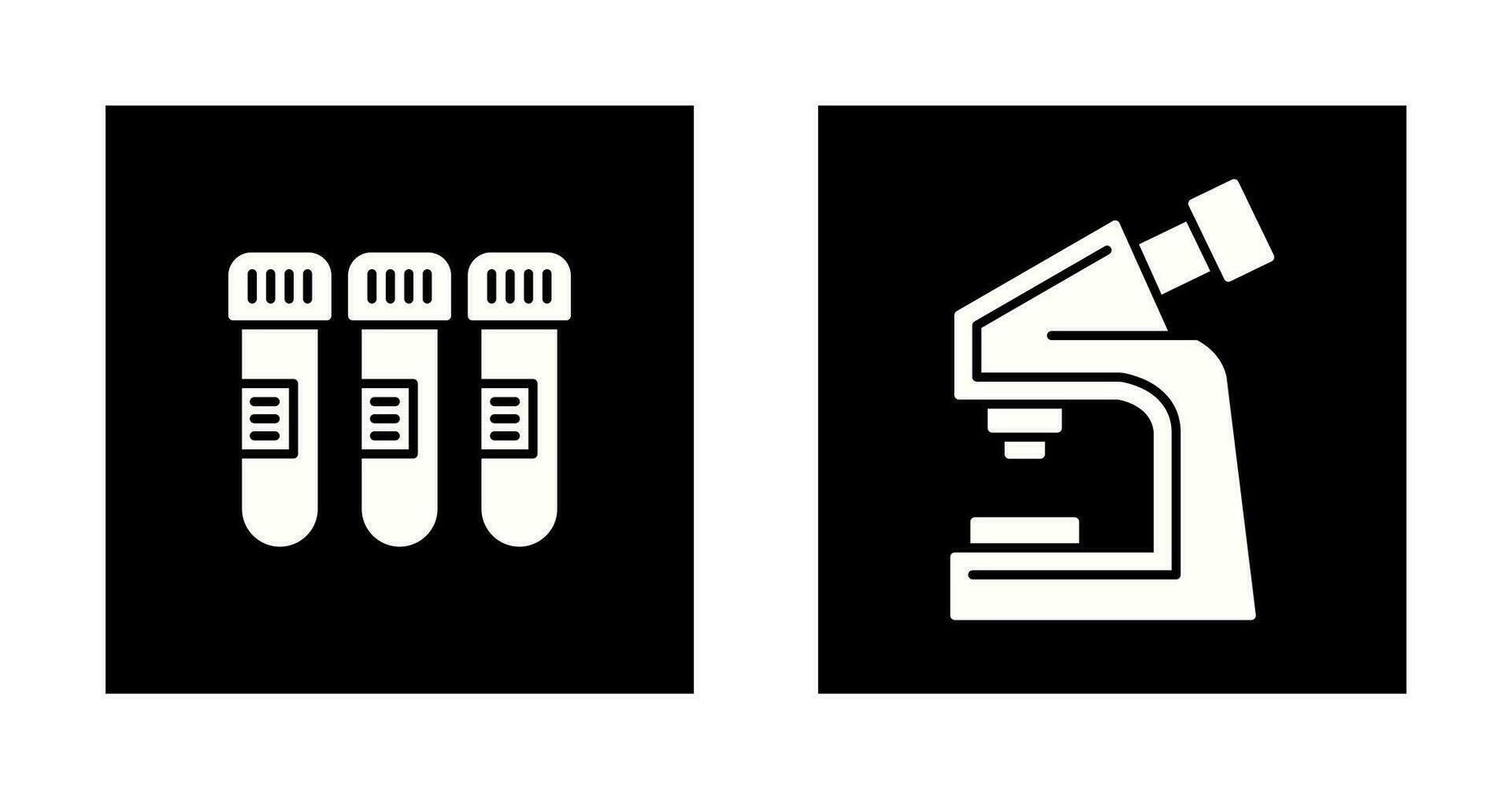 Test Tube and Microscope Icon vector