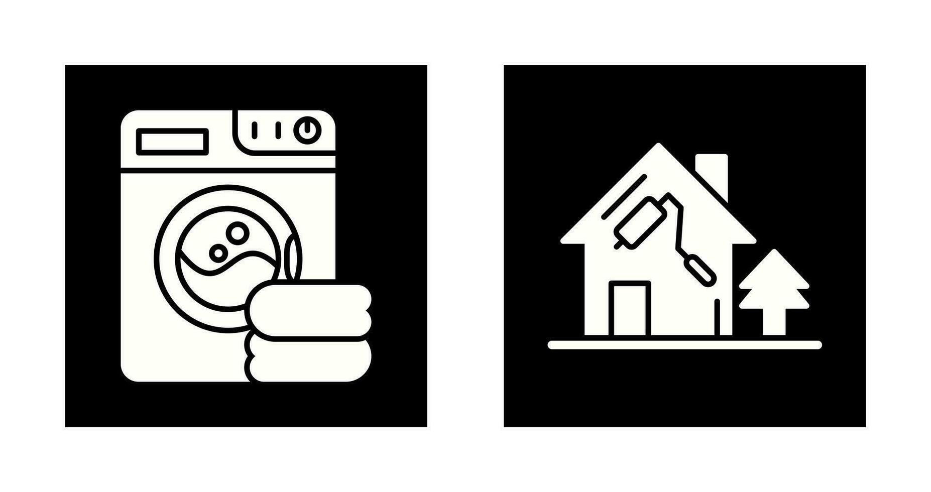 Washing Machine and Home Repair Icon vector