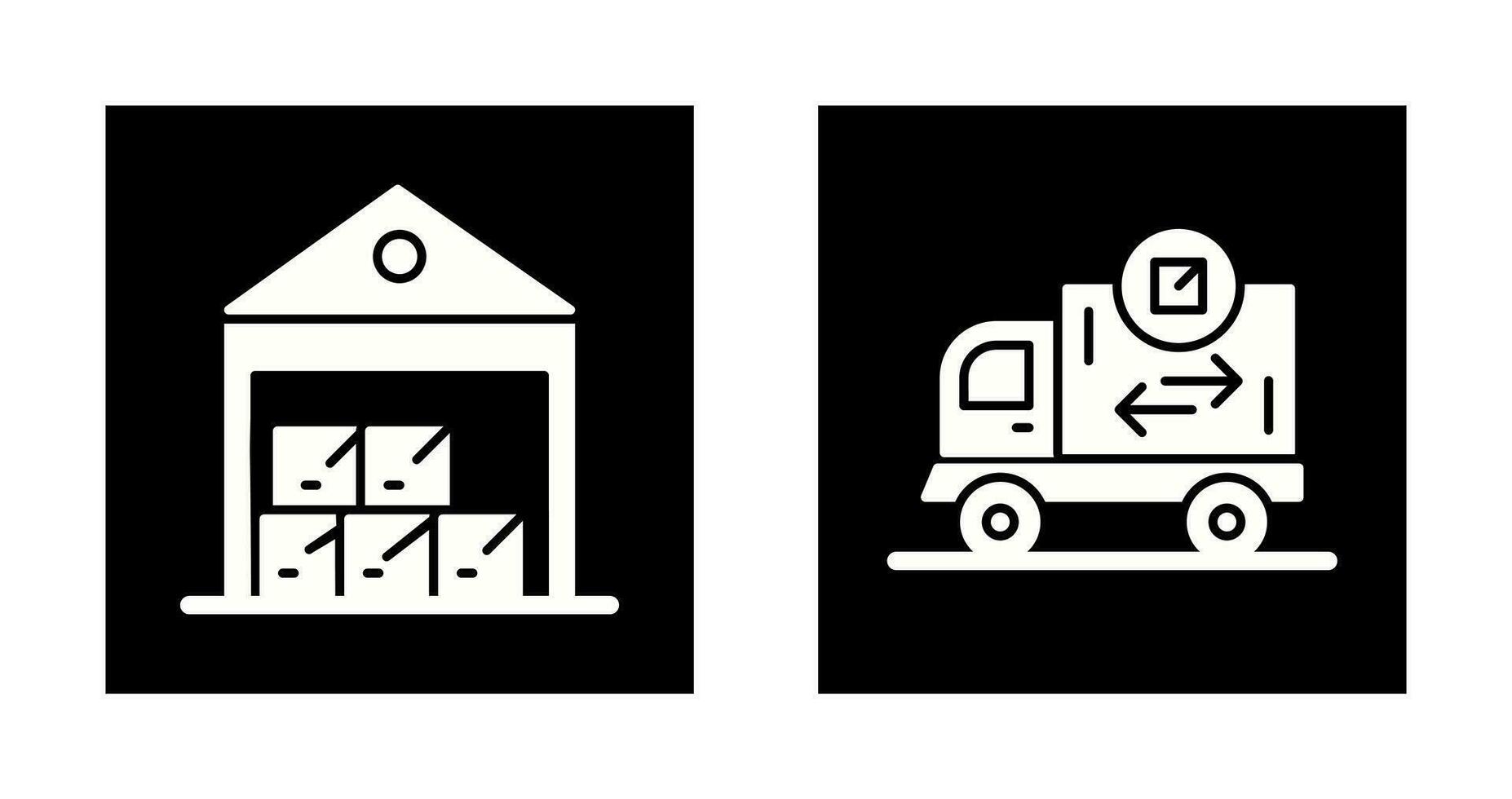 stock and delivery truck  Icon vector