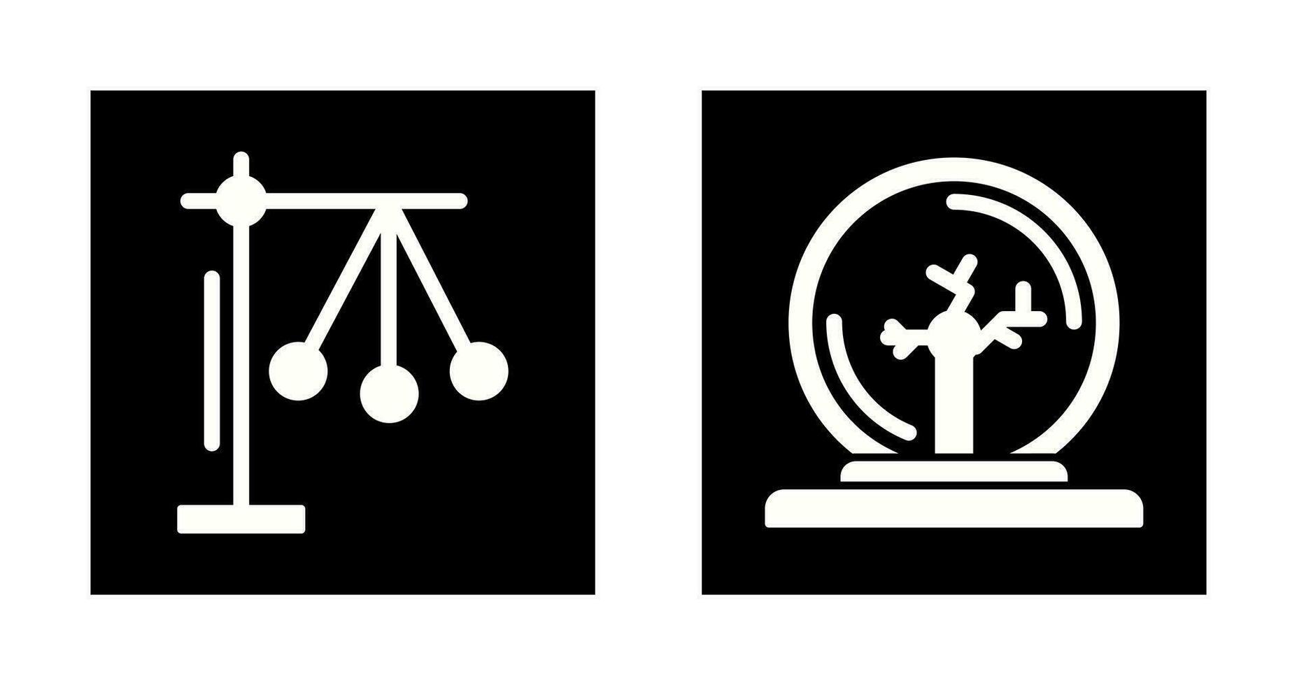 Pendulum and Plasma Ball Icon vector