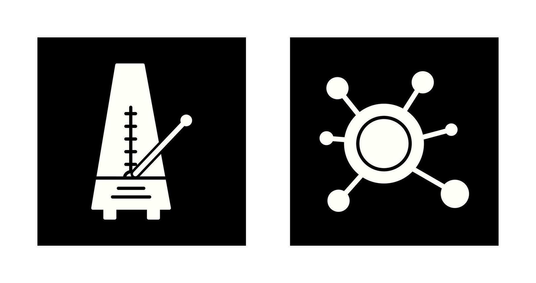 Metronome and Molecule Icon vector