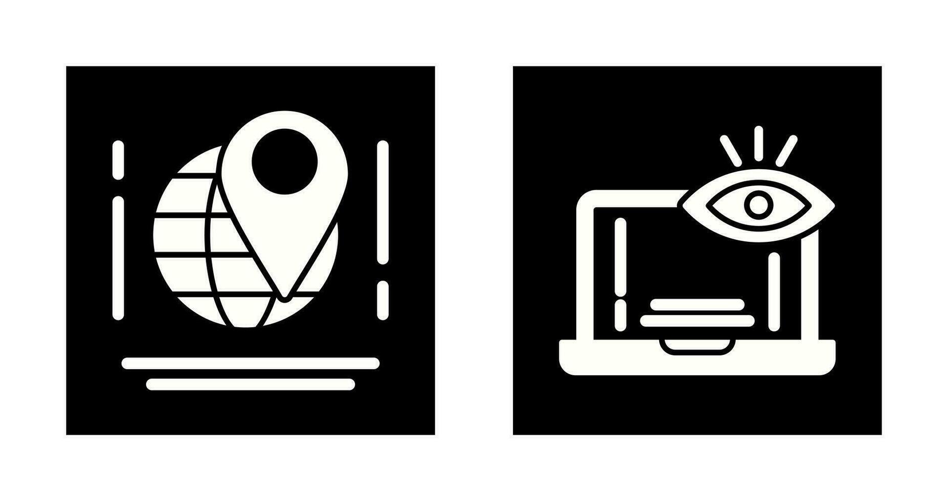 Map and Monitoring Icon vector