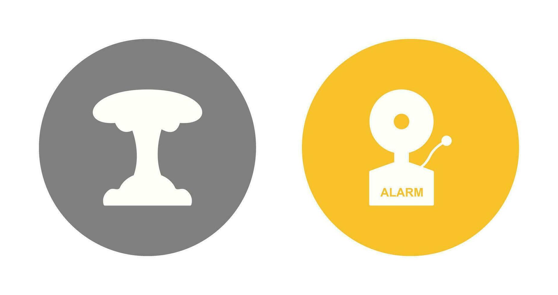 explosion and alarms Icon vector