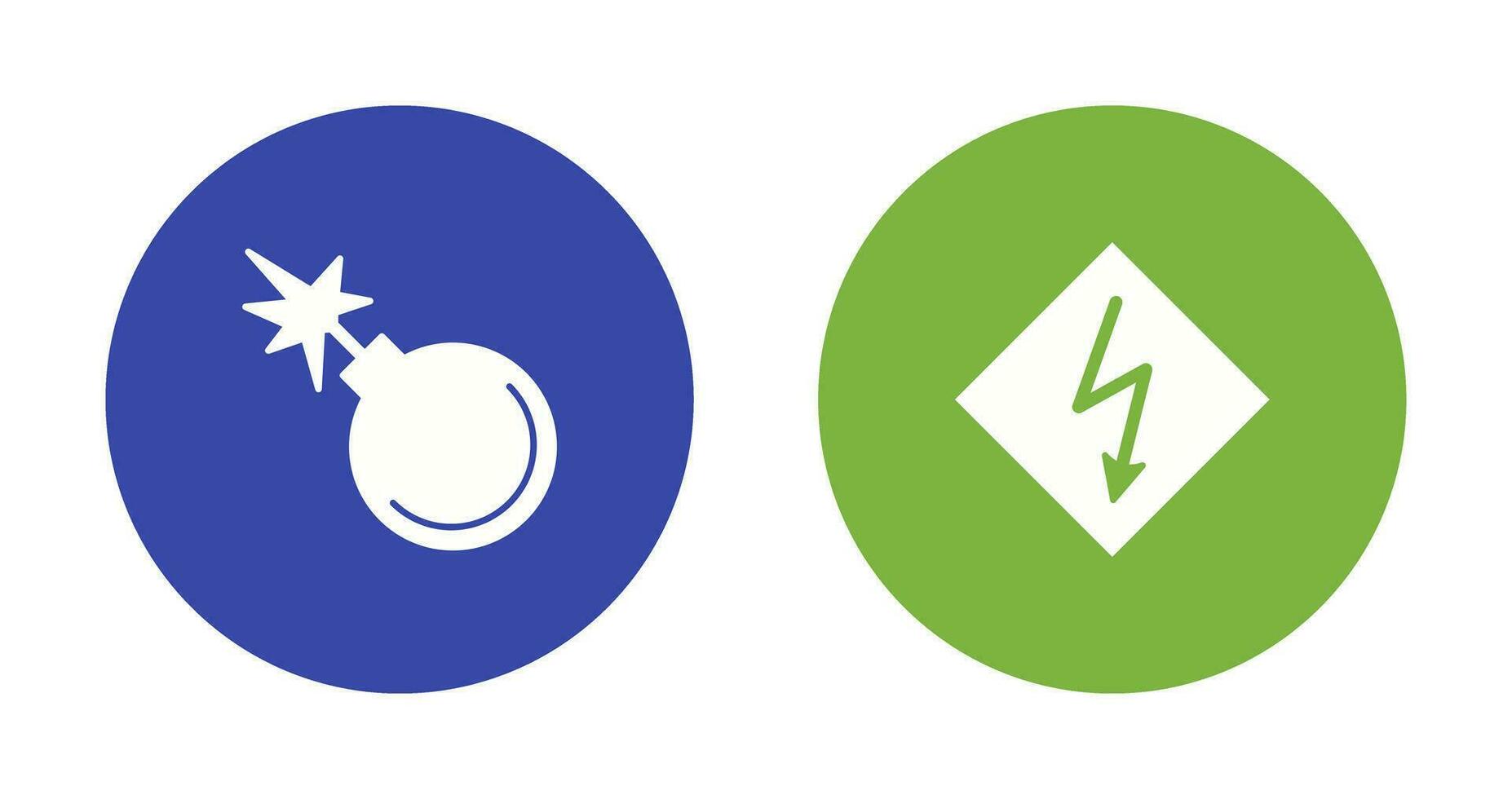 danger of explosion and high voltages  Icon vector