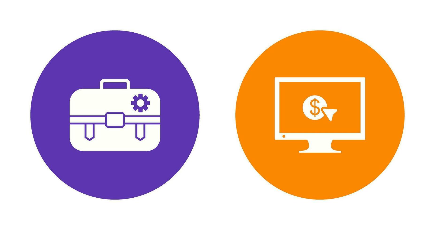 portfolio management and pay per click Icon vector