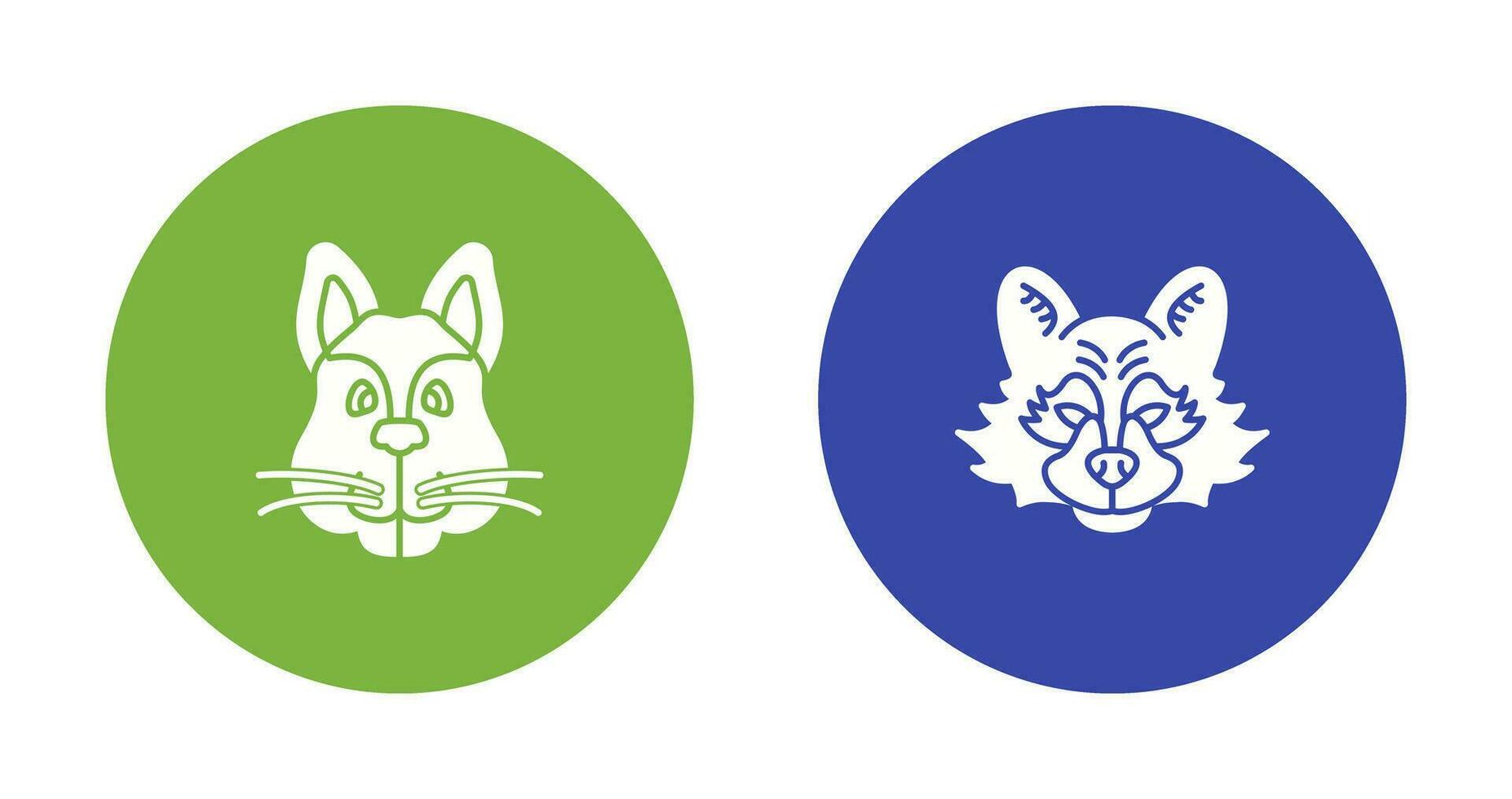 Squirrel and Raccoon Icon vector