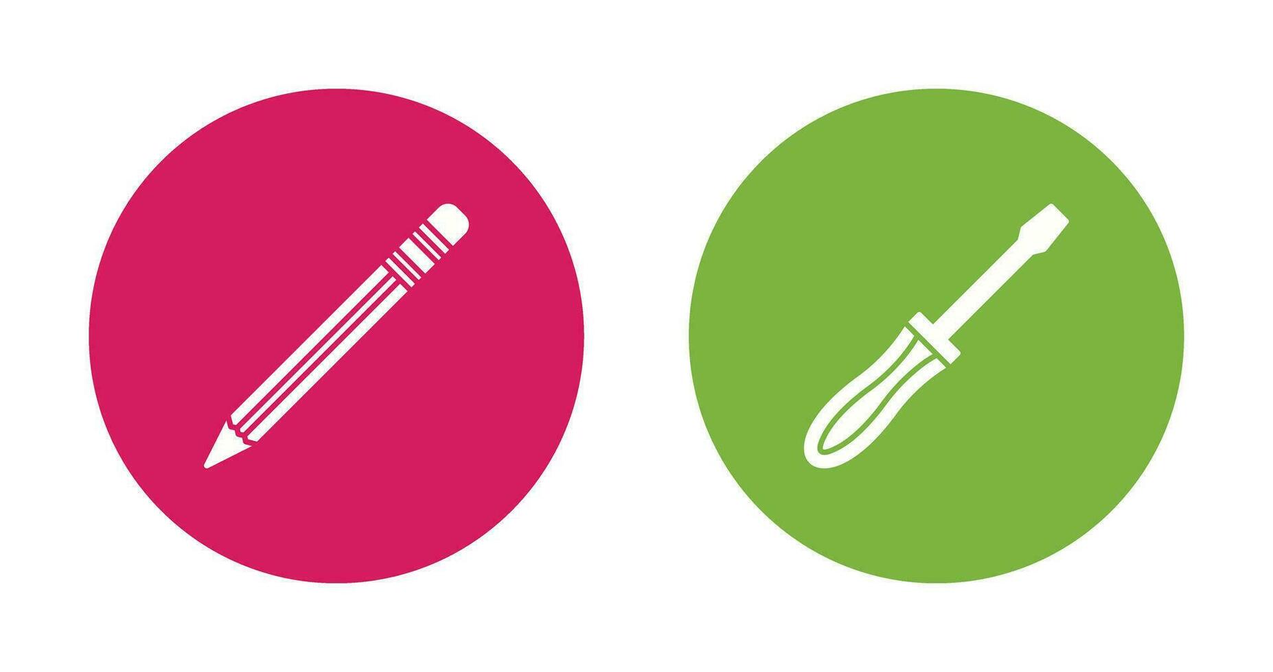 Pencil and Screwdriver Icon vector