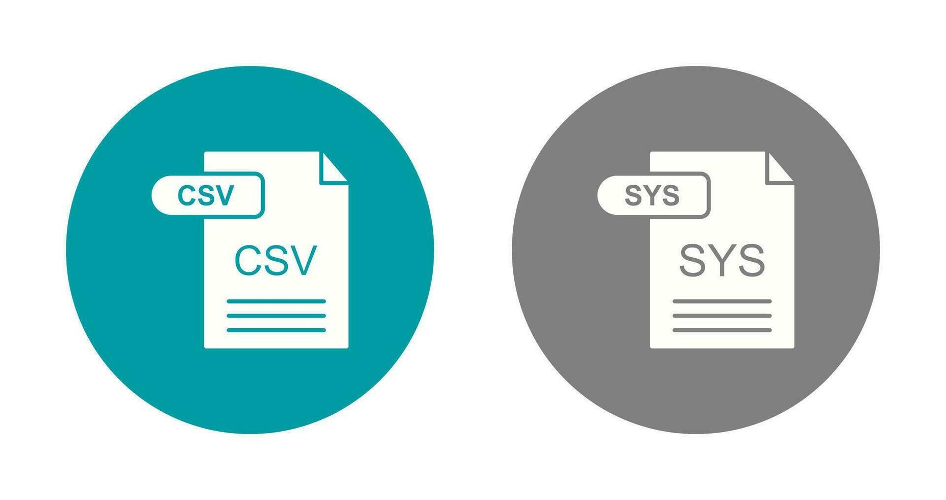 CSV and SYS Icon vector