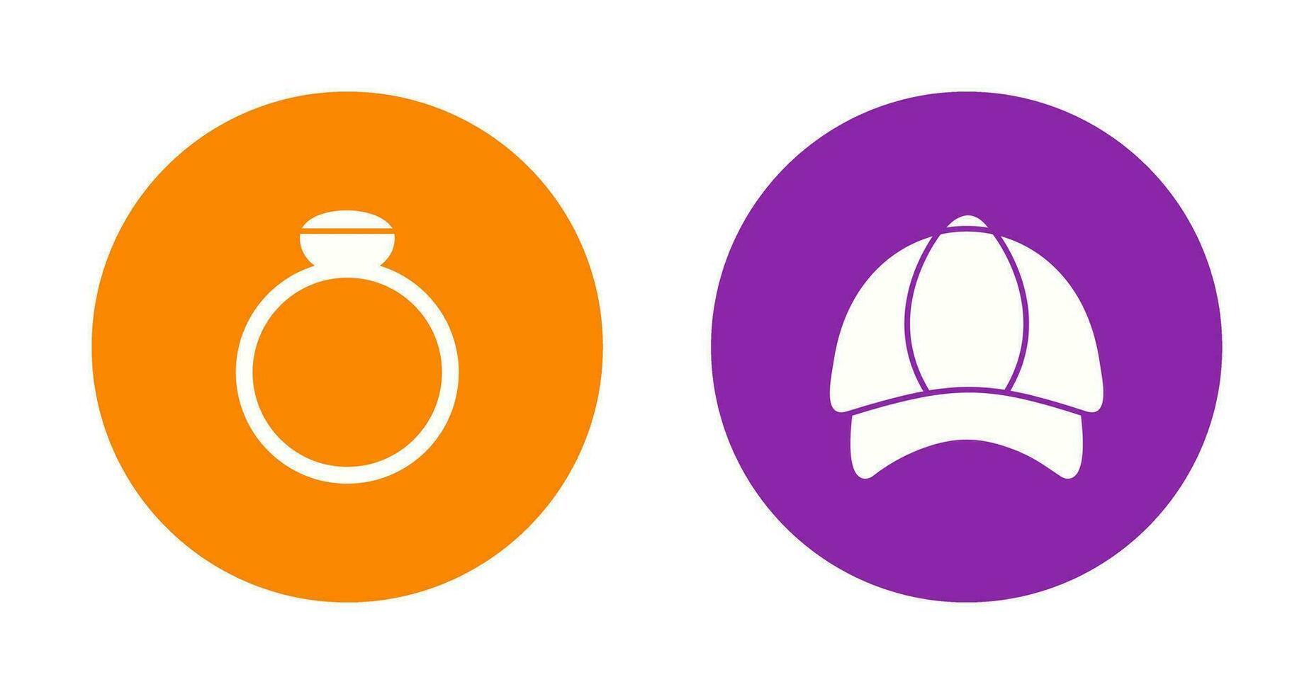 Ring and P Cap Icon vector