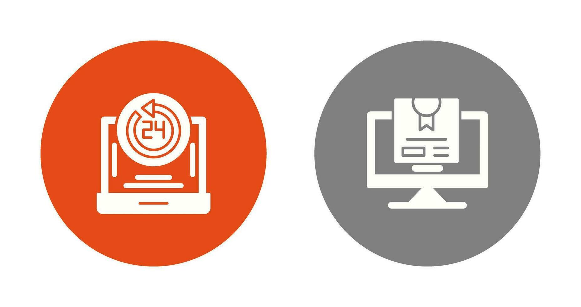 24h Support and New Lable Icon vector