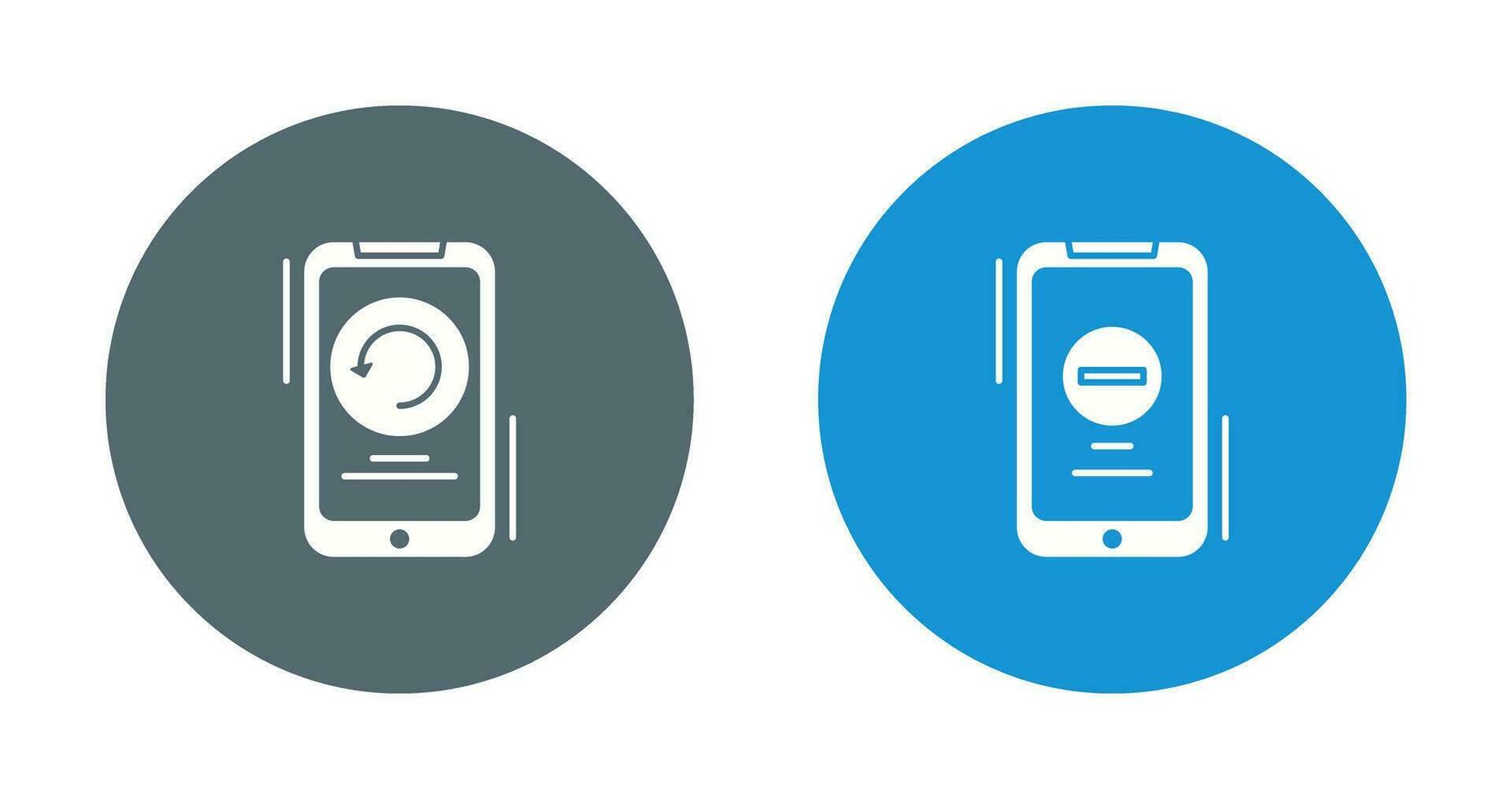 Restart and Remove Icon vector
