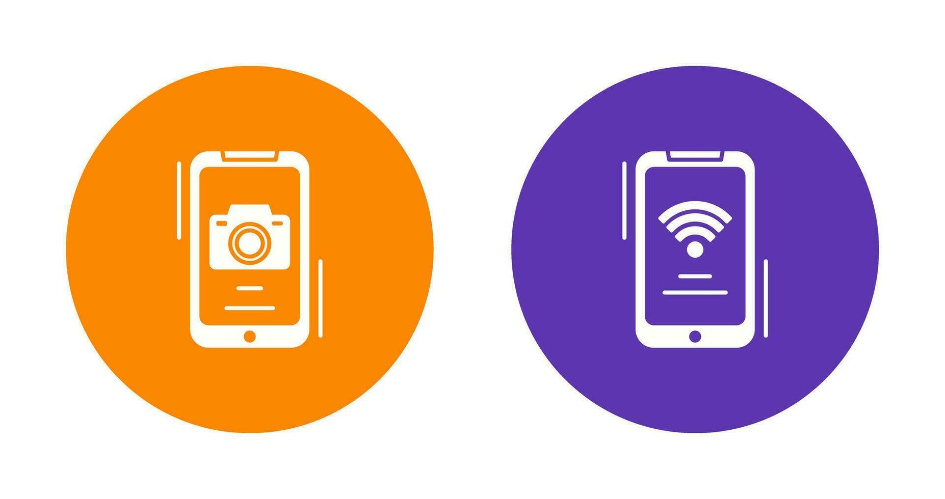 Camera and Wifi Signal Icon vector