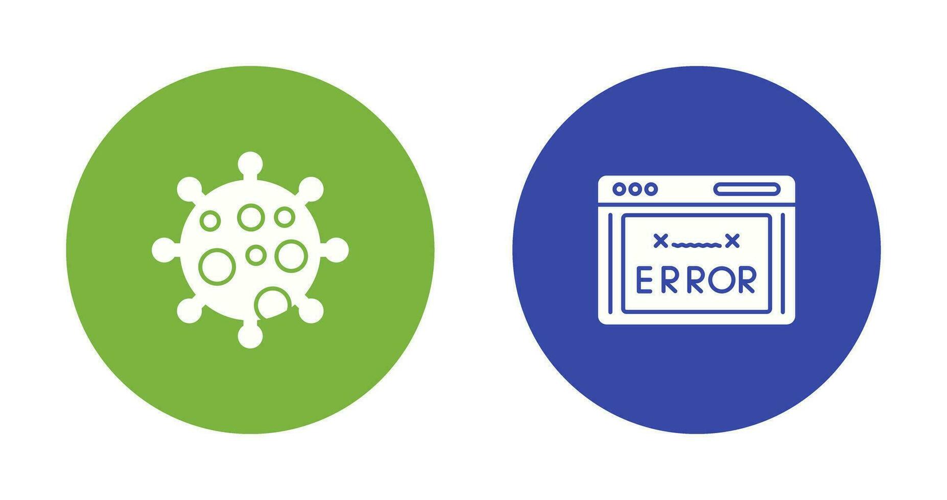 virus y error código icono vector