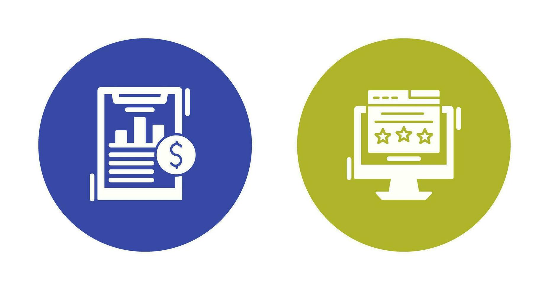 Financial Analytics and Webpage Icon vector