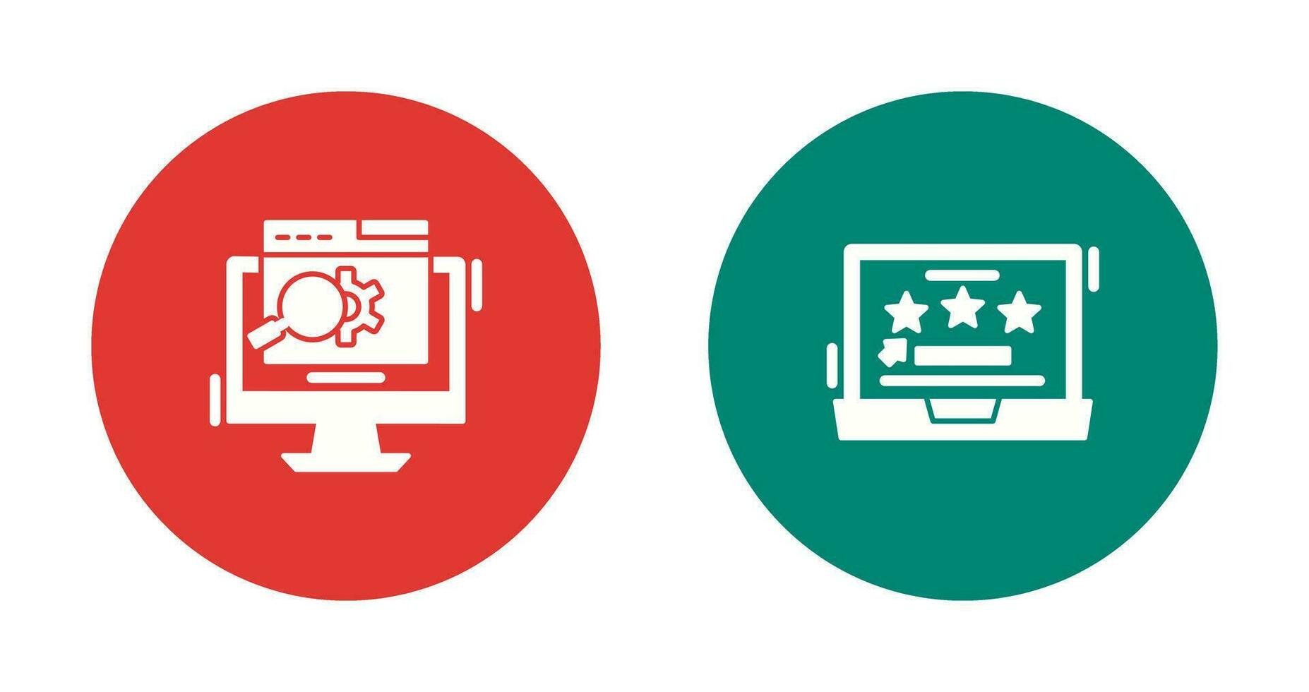 Search Engine and Rating Icon vector