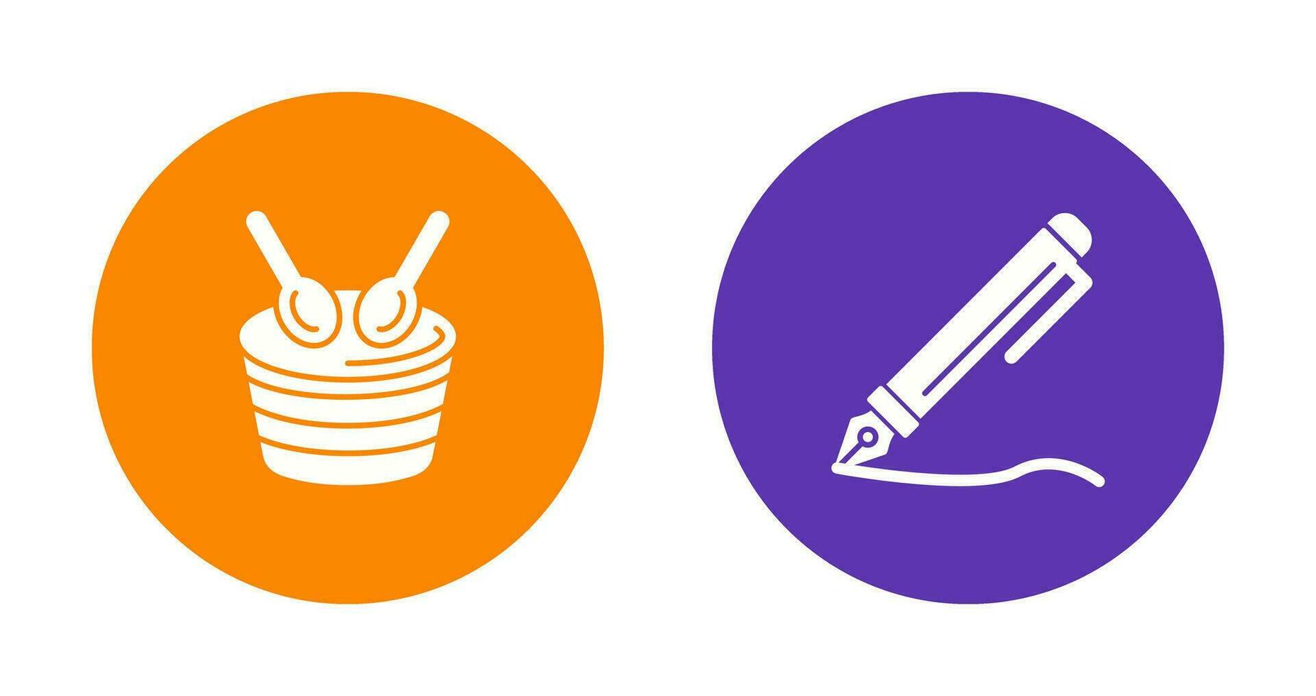 Drum and Pen Icon vector