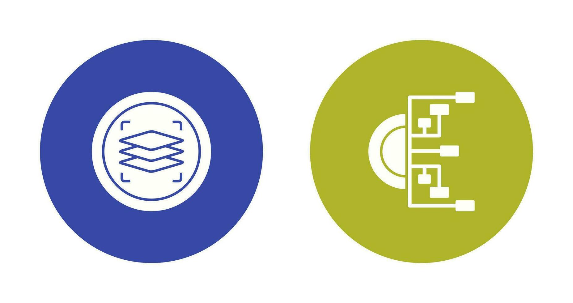 Layers and Flowchart Icon vector
