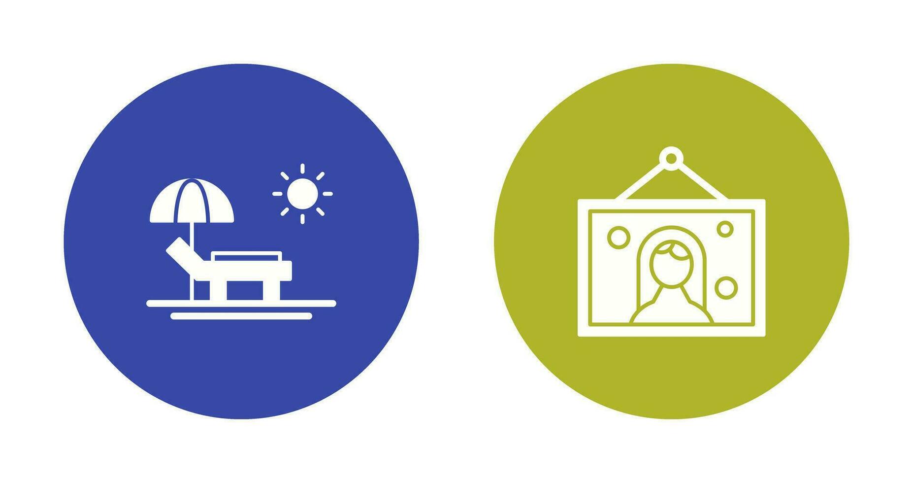 Hammock and Wedding Photo Icon vector